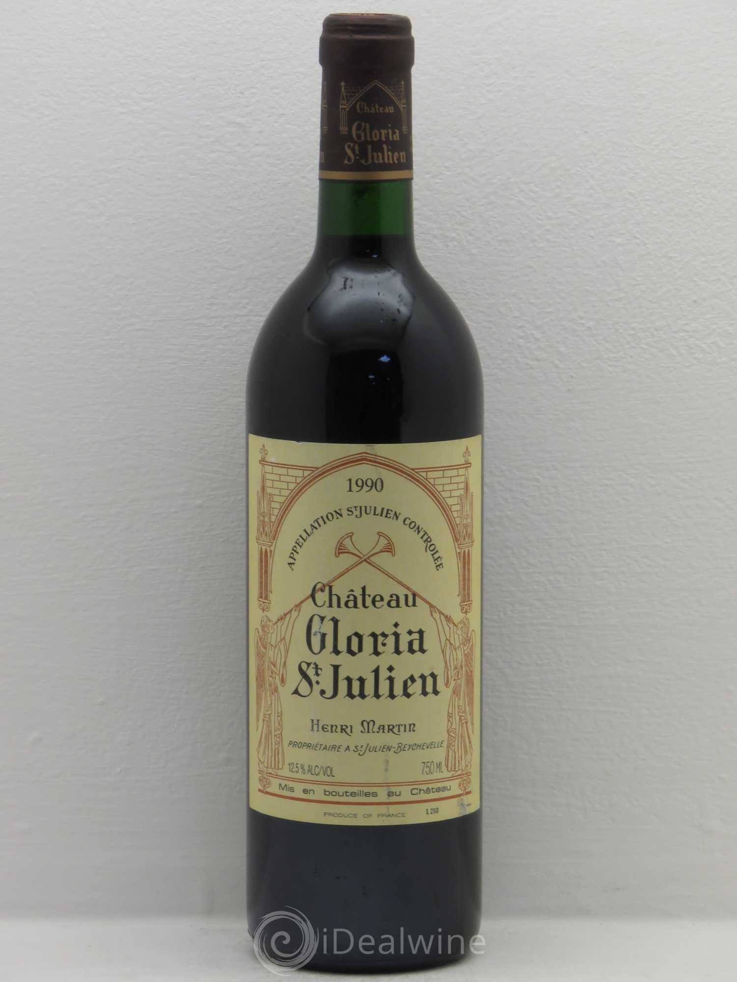 Château Gloria 1990 - Lot de 1 bouteille - 0