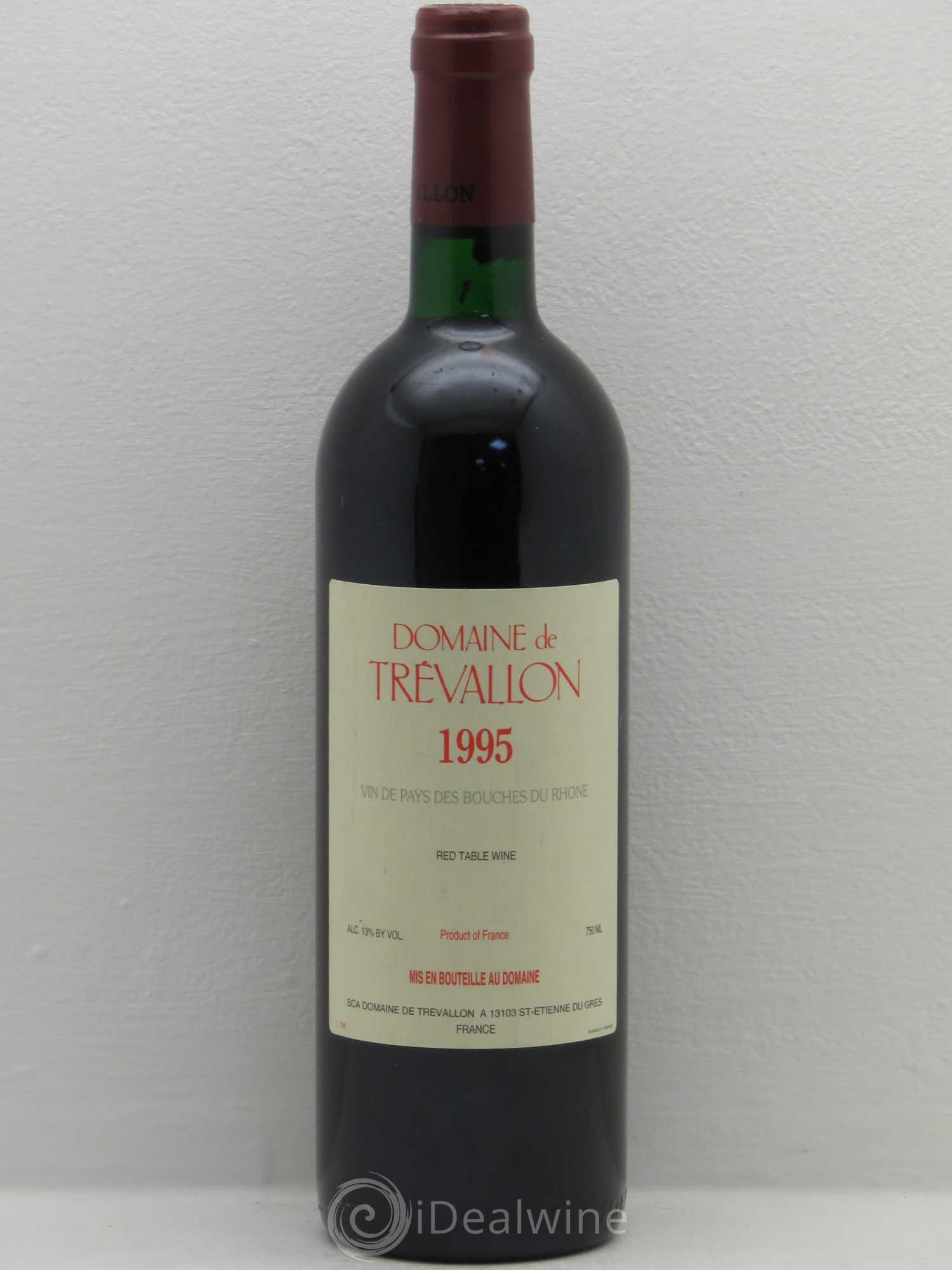 Coteaux d'Aix-en-Provence Trévallon (Domaine de) Eloi Dürrbach 1995 - Lot de 1 bouteille - 0