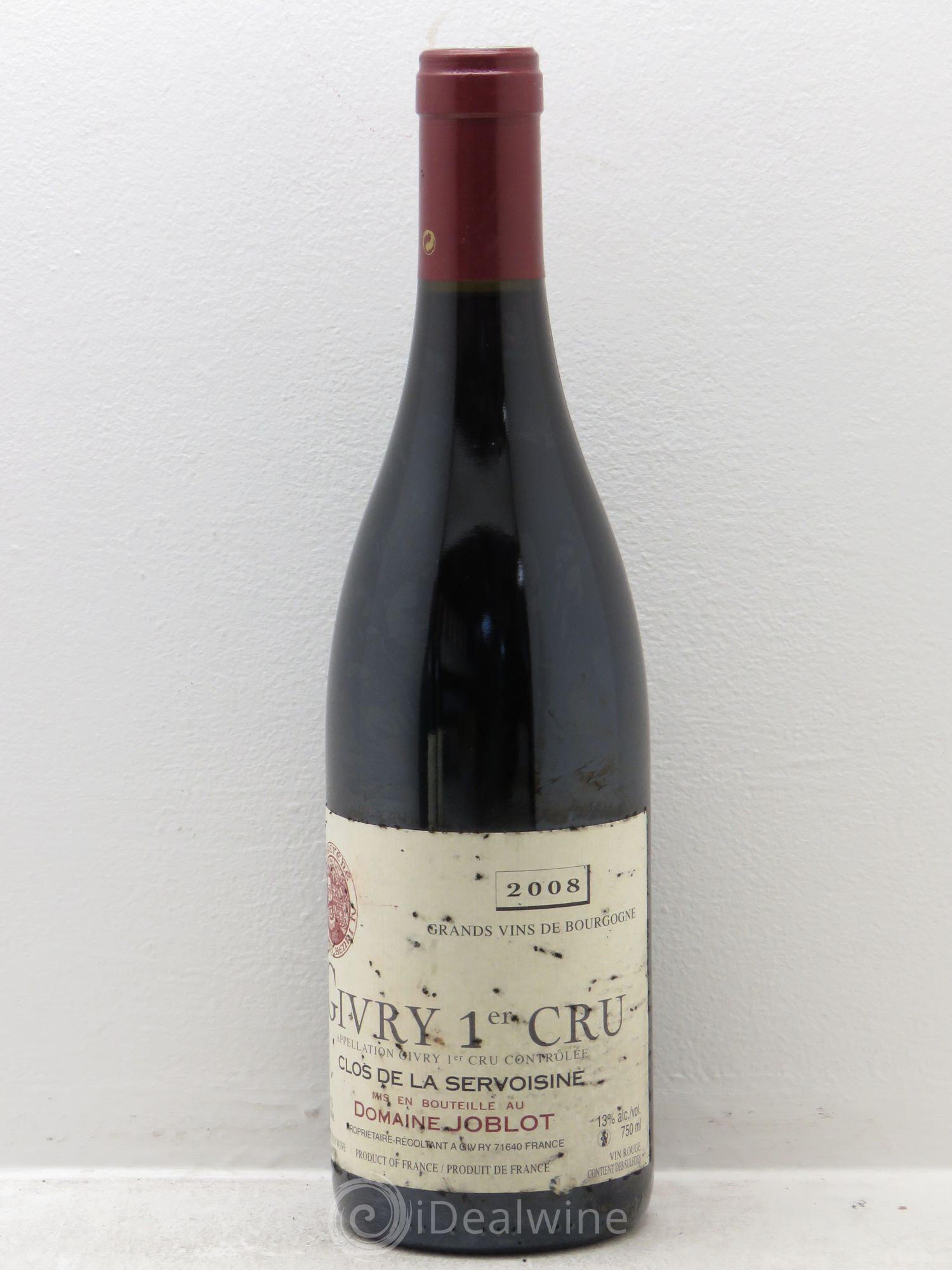 Givry 1er Cru Servoisine Joblot (Domaine) 2008 - Lot de 6 bouteilles - 0