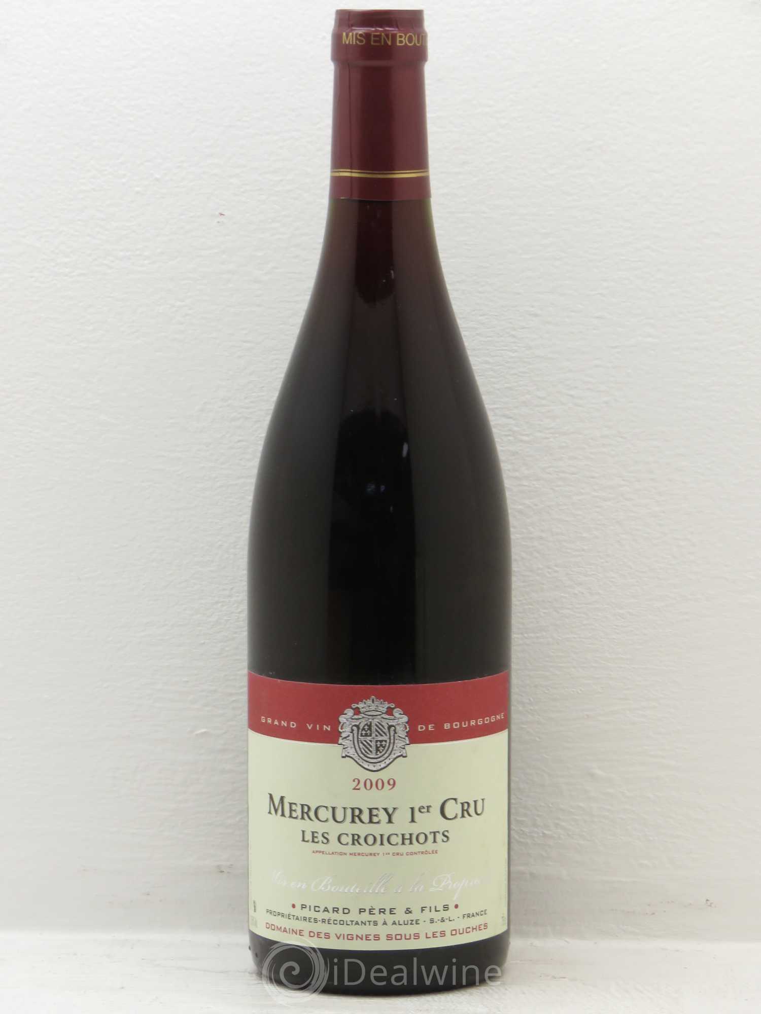 Mercurey 1er Cru Domaine Picard 2009 - Lot de 6 bouteilles - 0