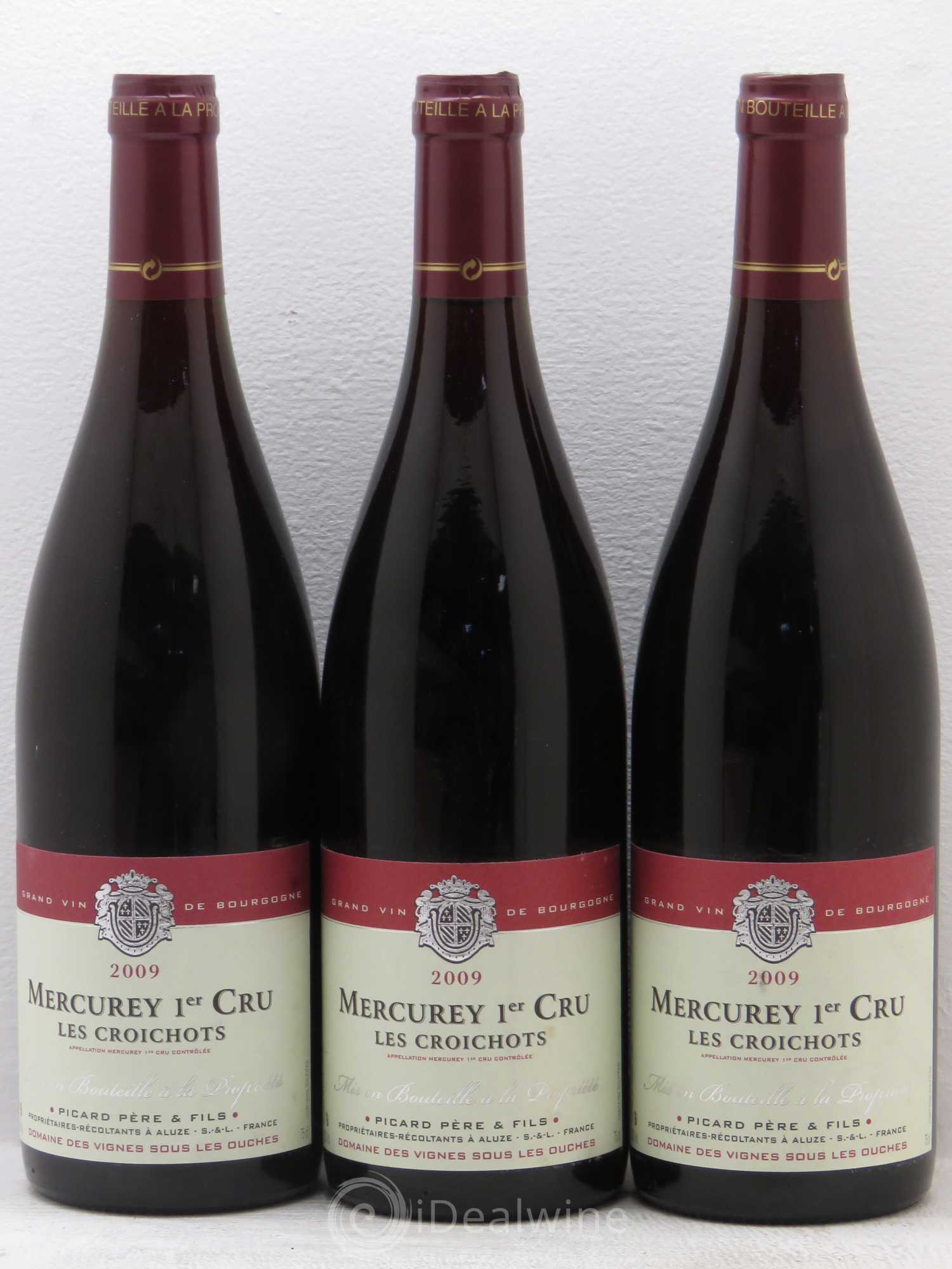 Mercurey 1er Cru Domaine Picard 2009 - Posten von 3 Flaschen - 0