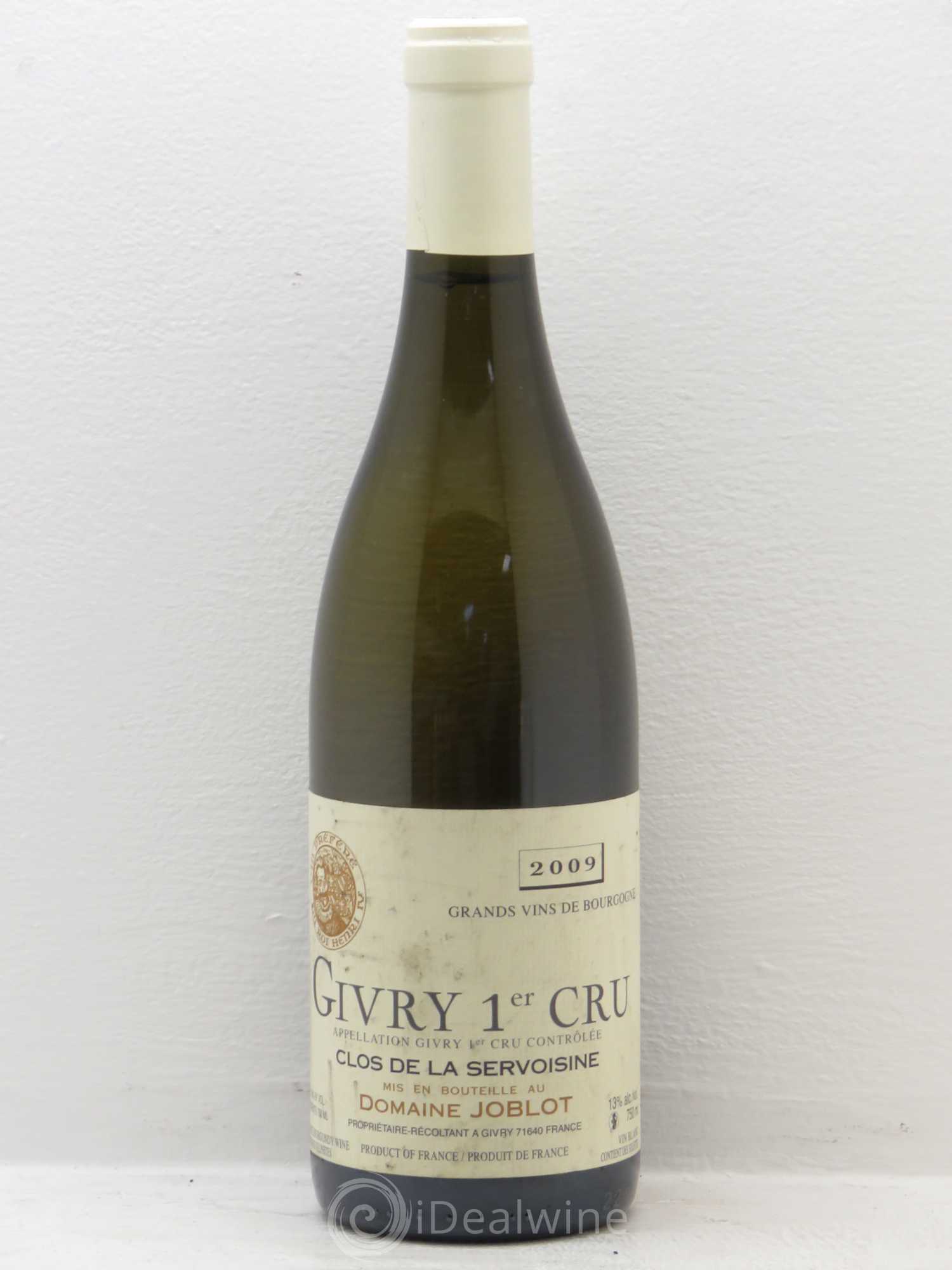 Givry 1er Cru Servoisine Joblot (Domaine) 2009 - Lot de 6 bouteilles - 0