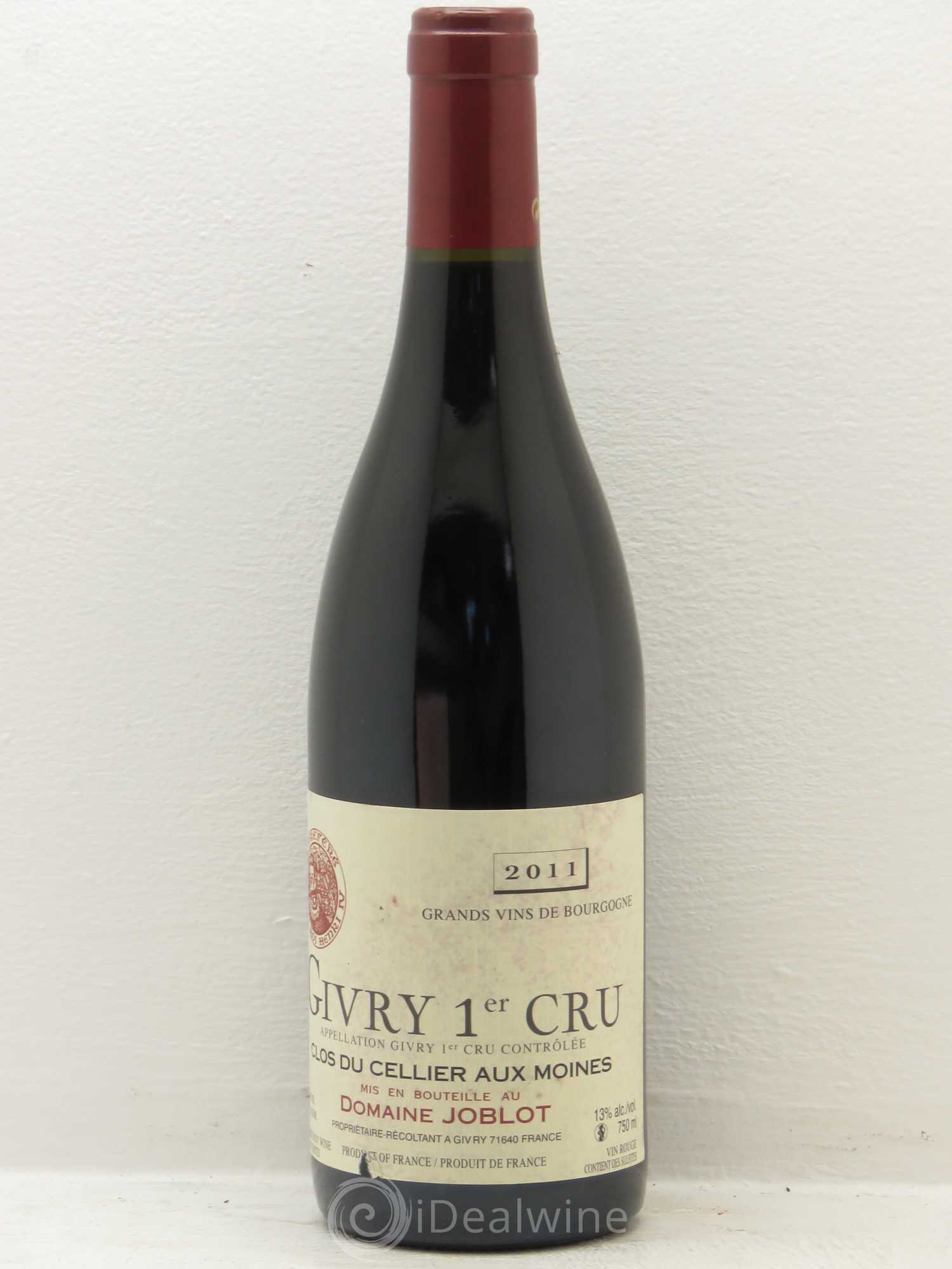Givry 1er Cru Clos du Cellier aux Moines Joblot (Domaine) 2011 - Lot de 12 bouteilles - 0