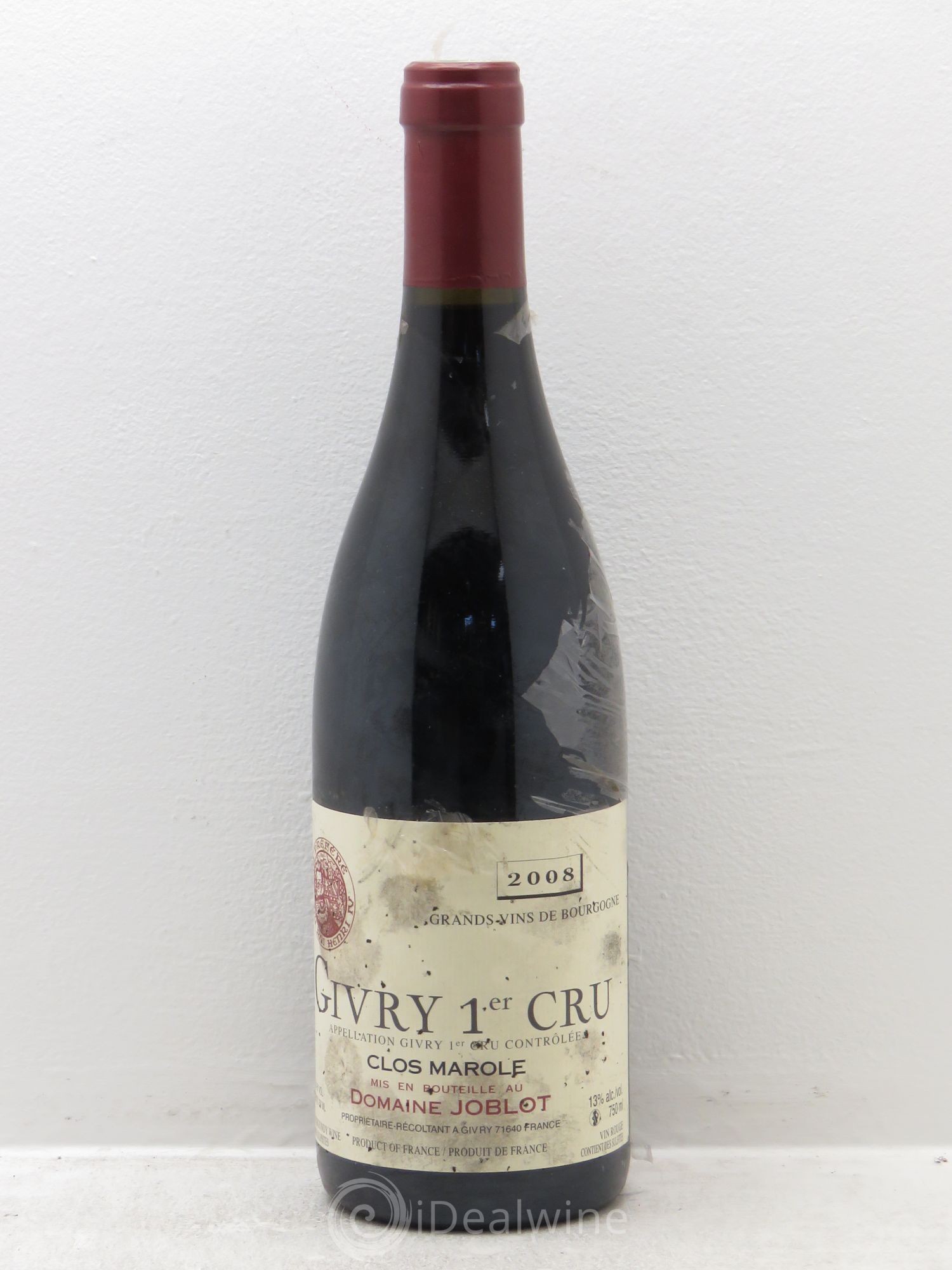 Givry 1er Cru Clos Marole Joblot (Domaine) 2008 - Lot de 6 bouteilles - 0