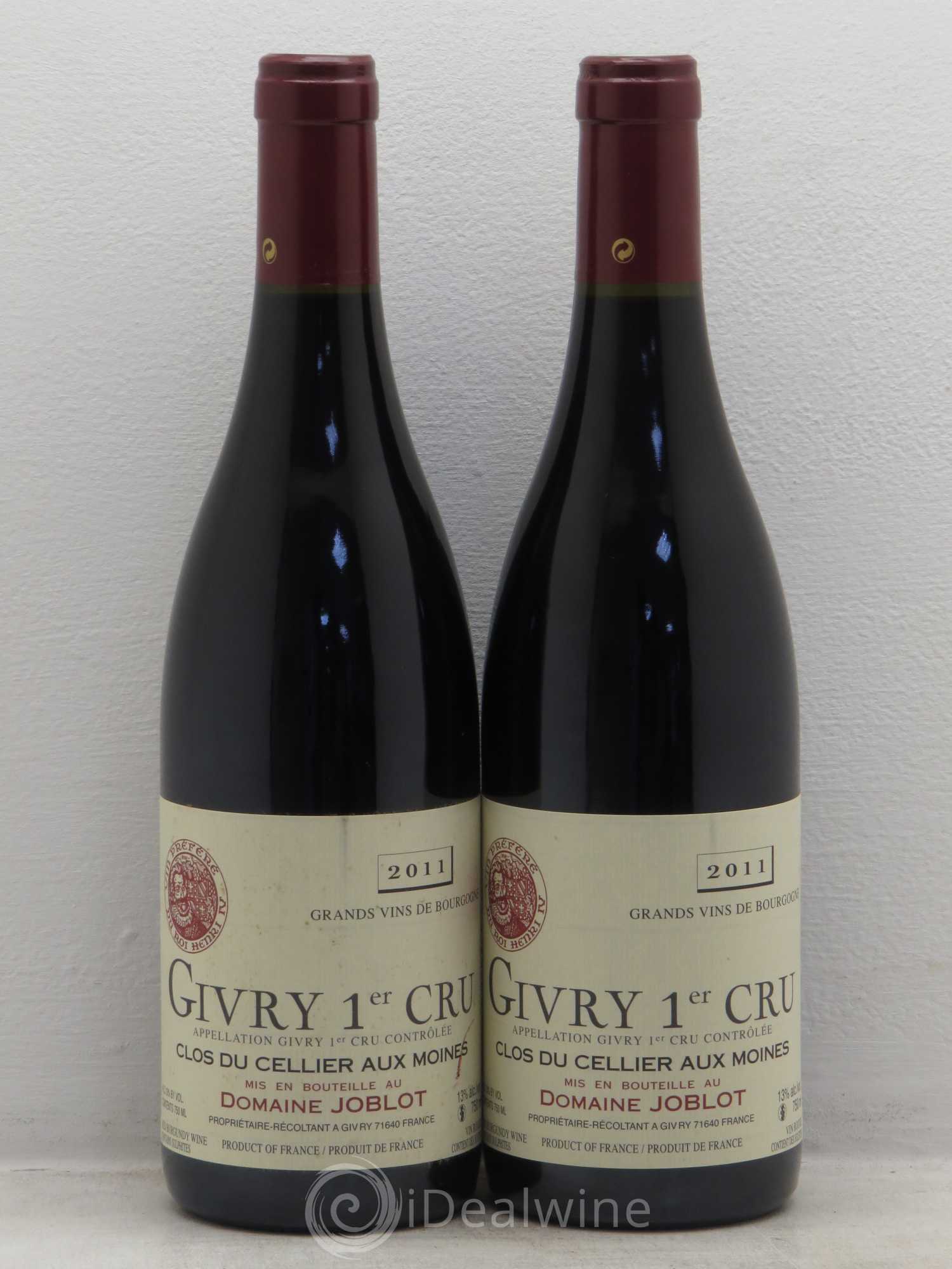Givry 1er Cru Clos du Cellier aux Moines Joblot (Domaine) 2011 - Lot de 2 bouteilles - 0