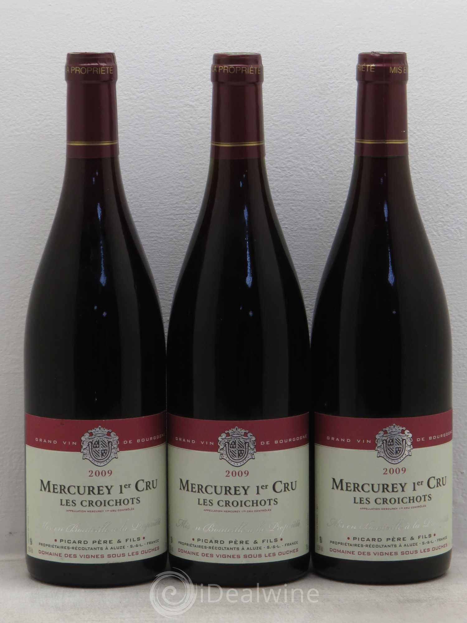Mercurey 1er Cru Domaine Picard & Fils 2009 - Posten von 3 Flaschen - 0