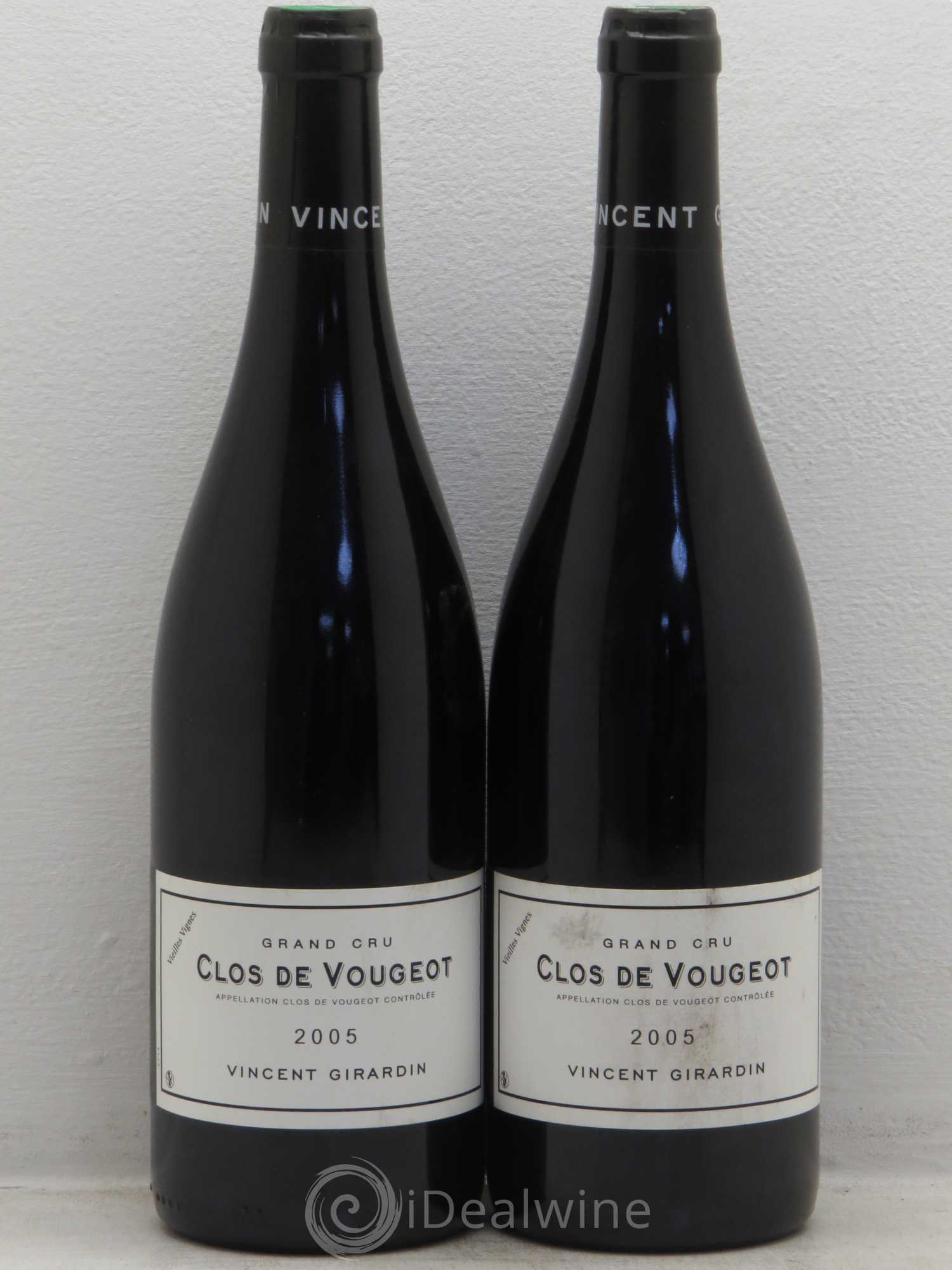 Clos de Vougeot Grand Cru Vieilles Vignes Vincent Girardin 2005 - Lot de 2 bouteilles - 0
