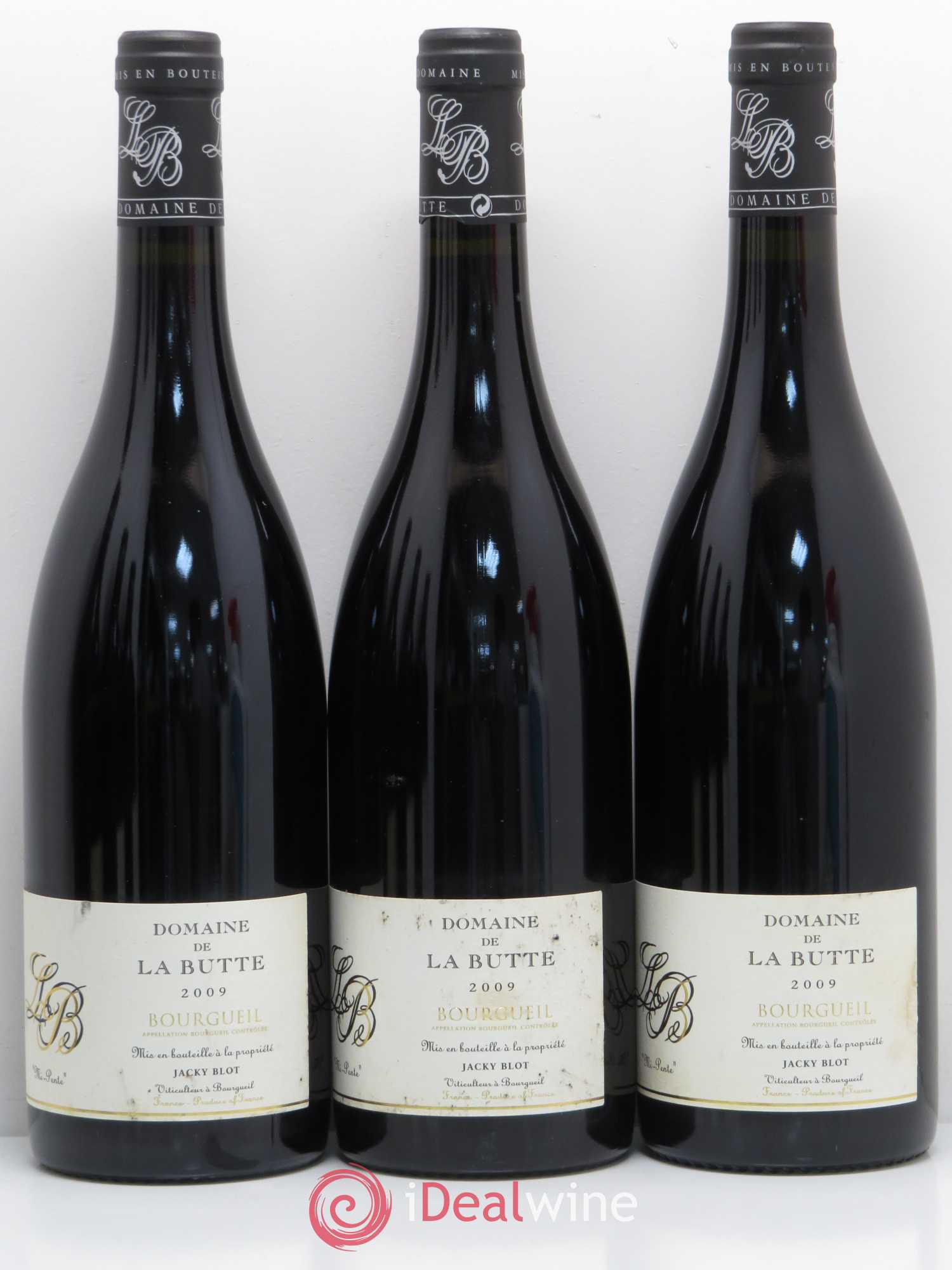 Bourgueil Mi-Pente Domaine de La Butte - Jacky Blot 2009 - Lot de 6 bouteilles - 1