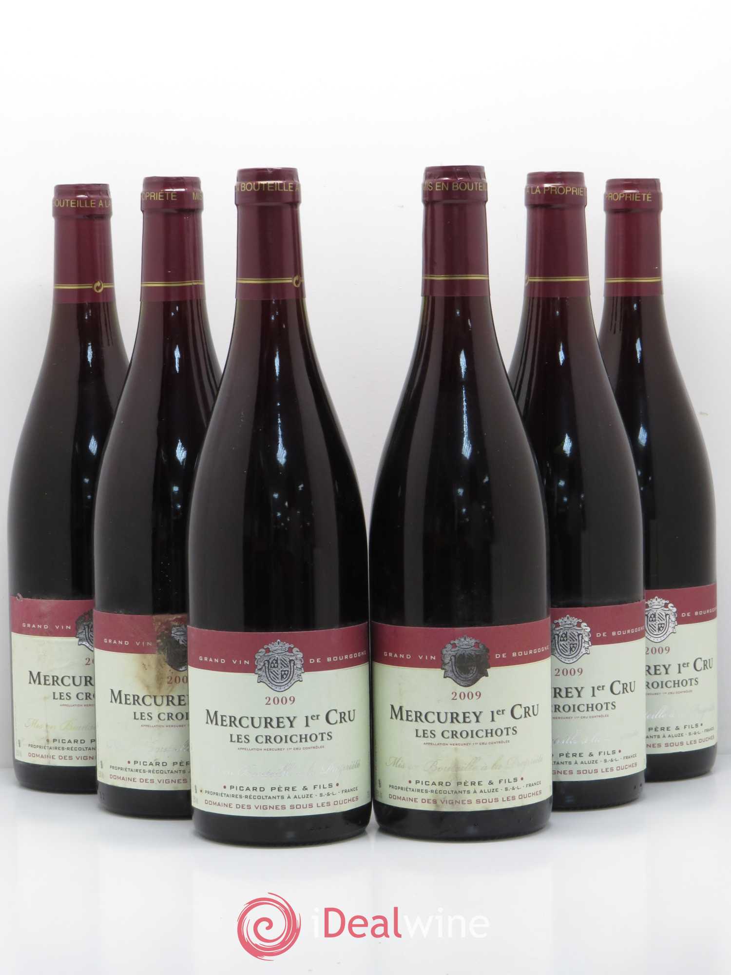 Mercurey 1er Cru Les Croichots Dom Picard (sans prix de réserve) 2009 - Posten von 6 Flaschen - 0