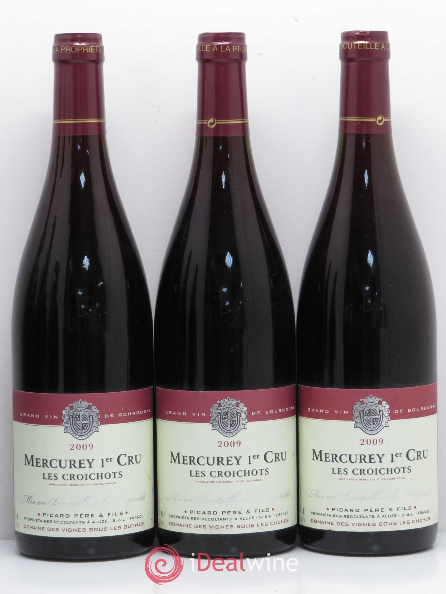 Mercurey 1er Cru Les Croichots Dom Picard 2009 - Posten von 6 Flaschen - 1