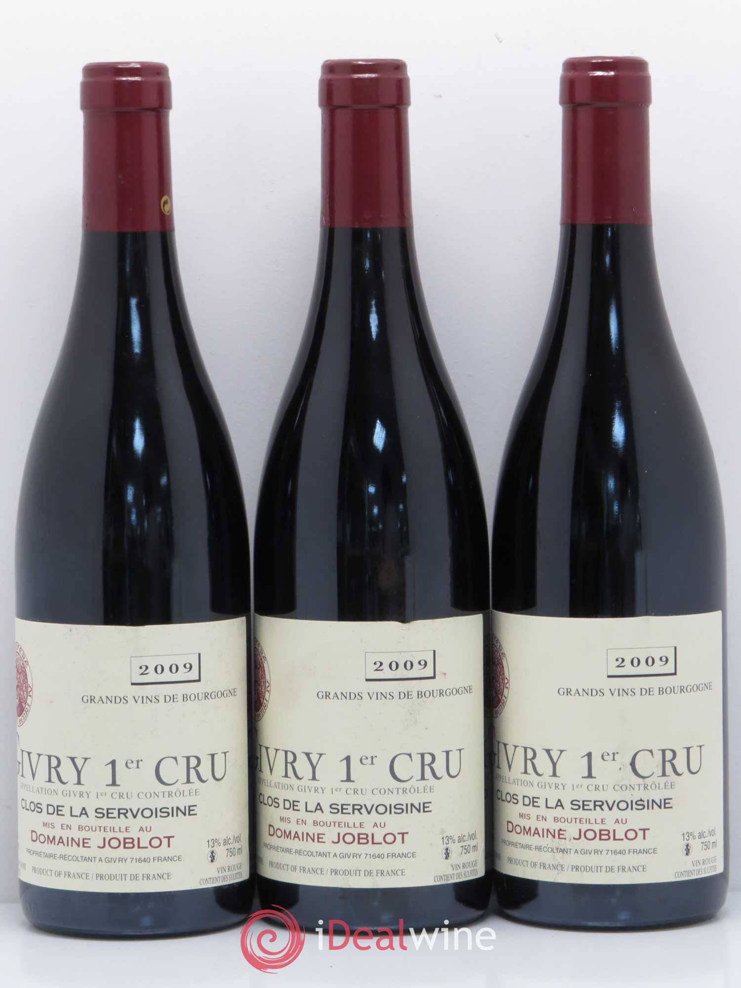 Givry 1er Cru Servoisine Joblot (Domaine) 2009 - Lot de 6 bouteilles - 2