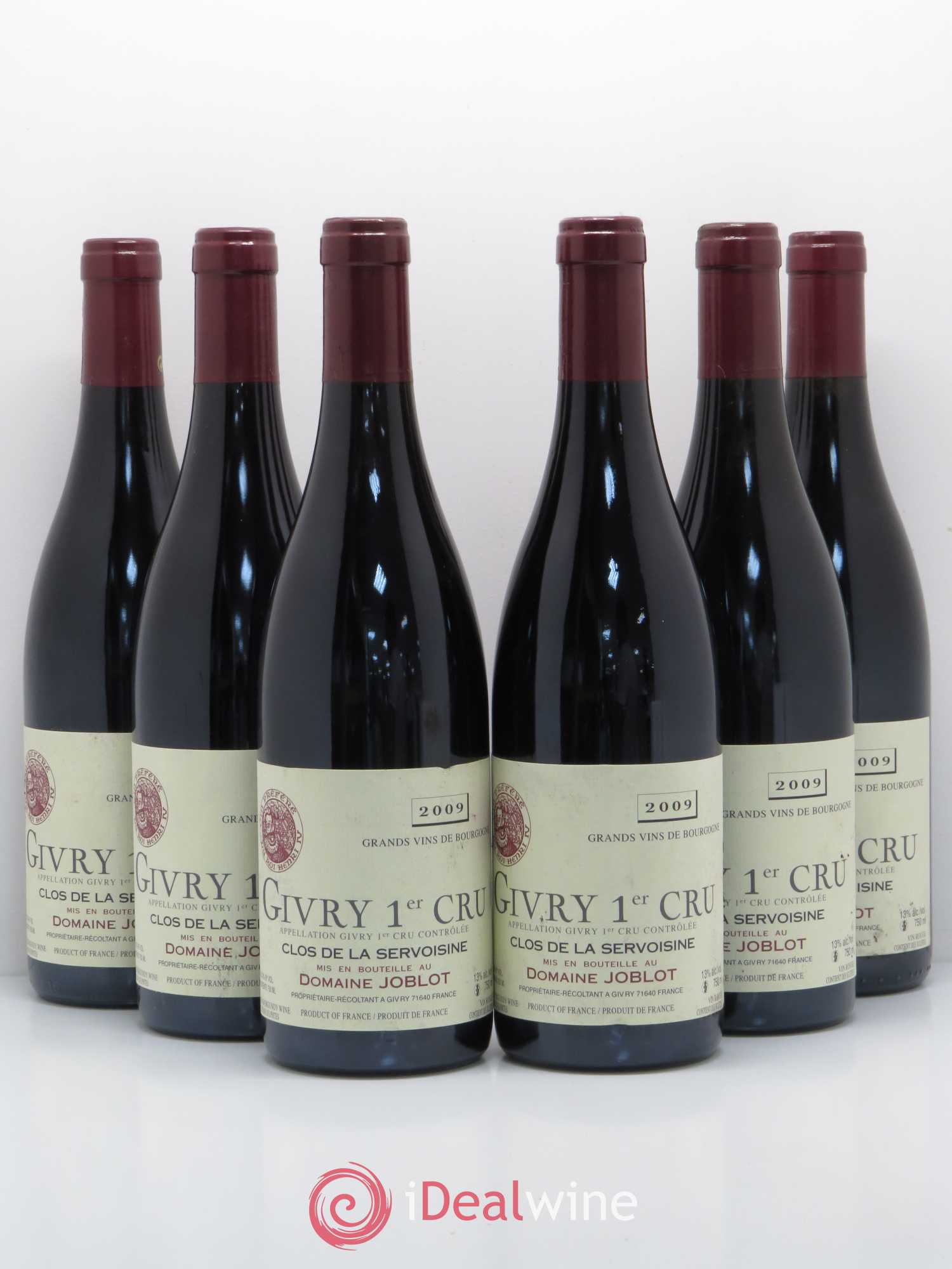 Givry 1er Cru Servoisine Joblot (Domaine) 2009 - Lot de 6 bouteilles - 0