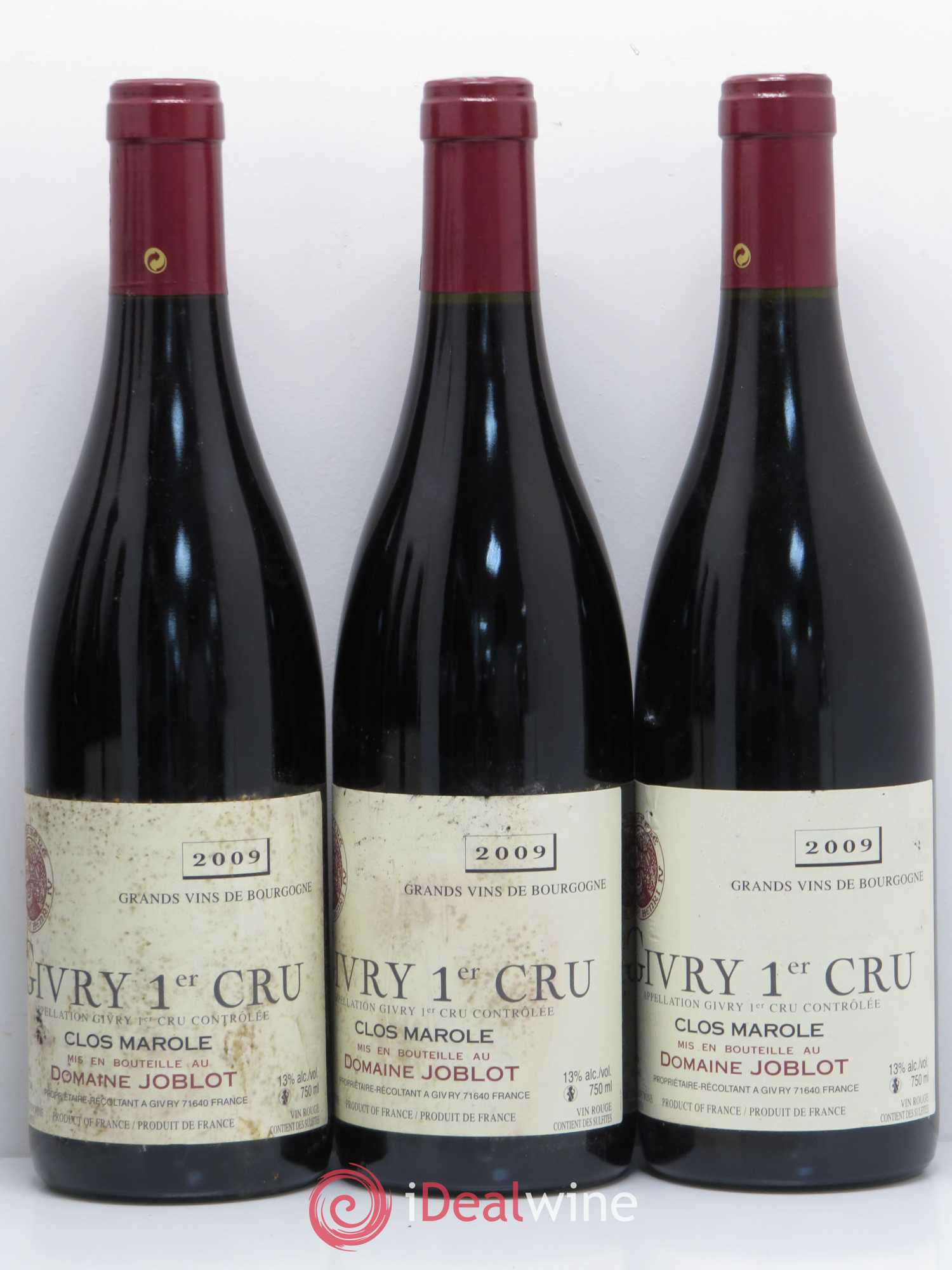Givry 1er Cru Clos Marole Joblot (Domaine) 2009 - Lot de 6 bouteilles - 1