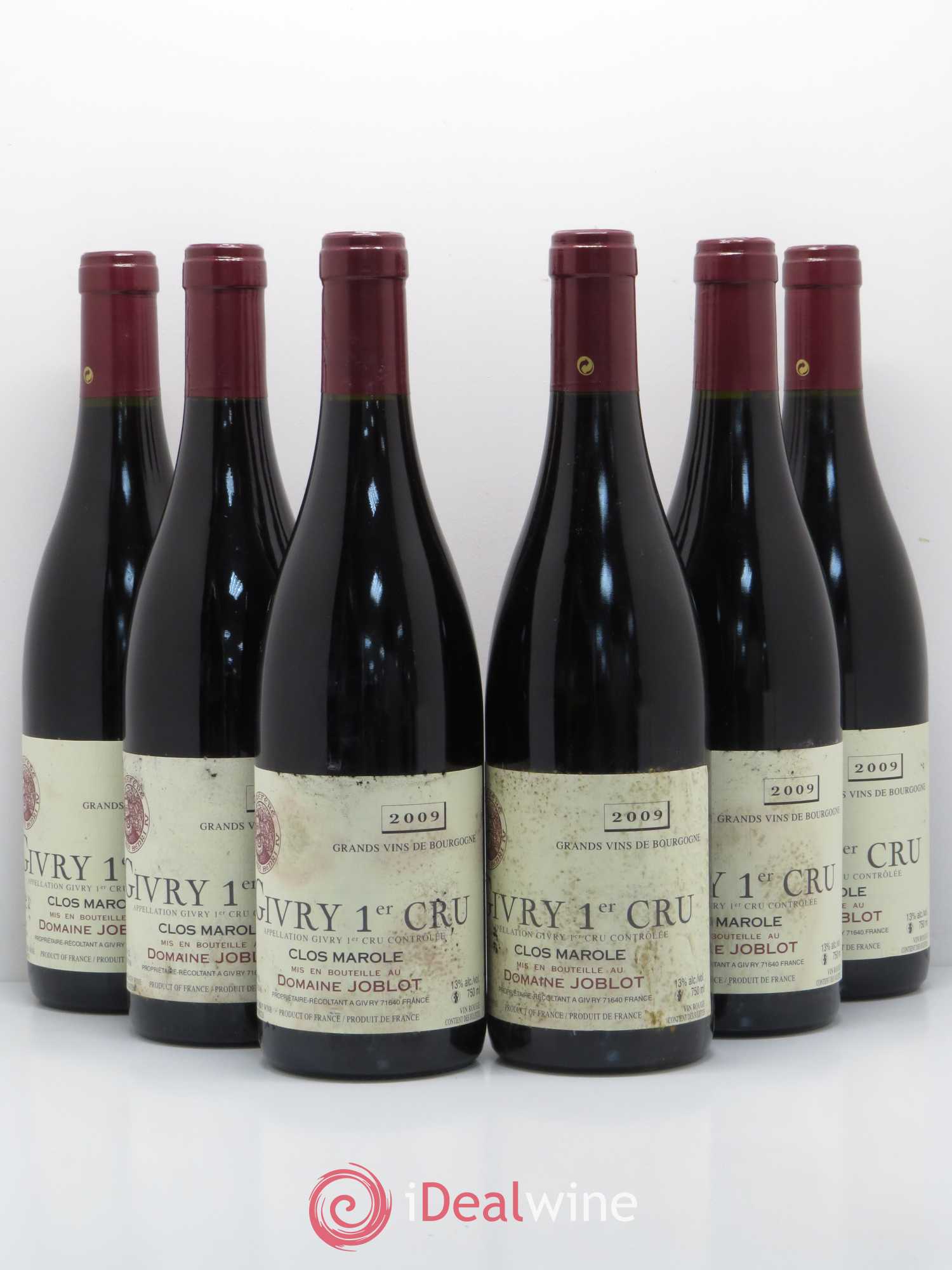 Givry 1er Cru Clos Marole Joblot (Domaine) 2009 - Lot de 6 bouteilles - 0