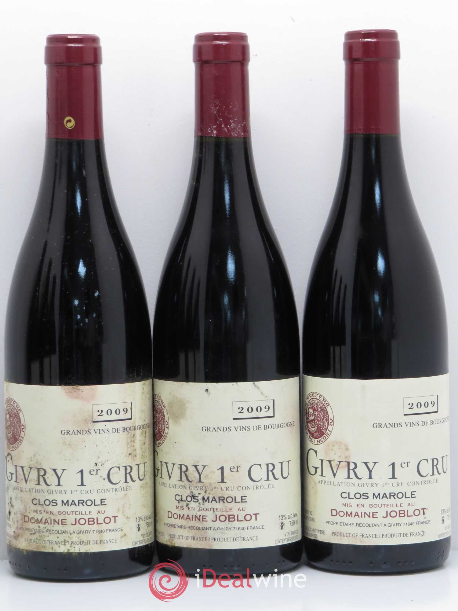 Givry 1er Cru Clos Marole Joblot (Domaine) 2009 - Lot de 6 bouteilles - 1