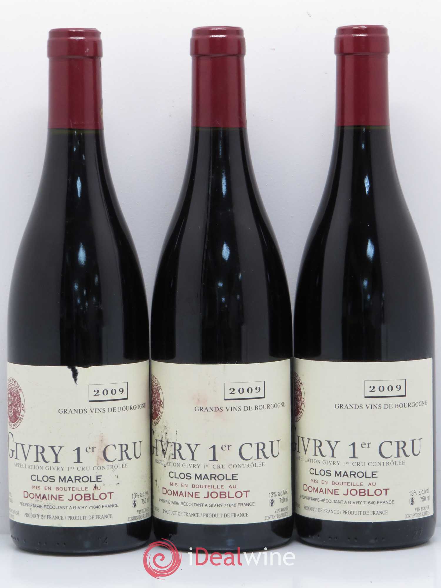 Givry 1er Cru Clos Marole Joblot (Domaine) 2009 - Lot de 6 bouteilles - 2