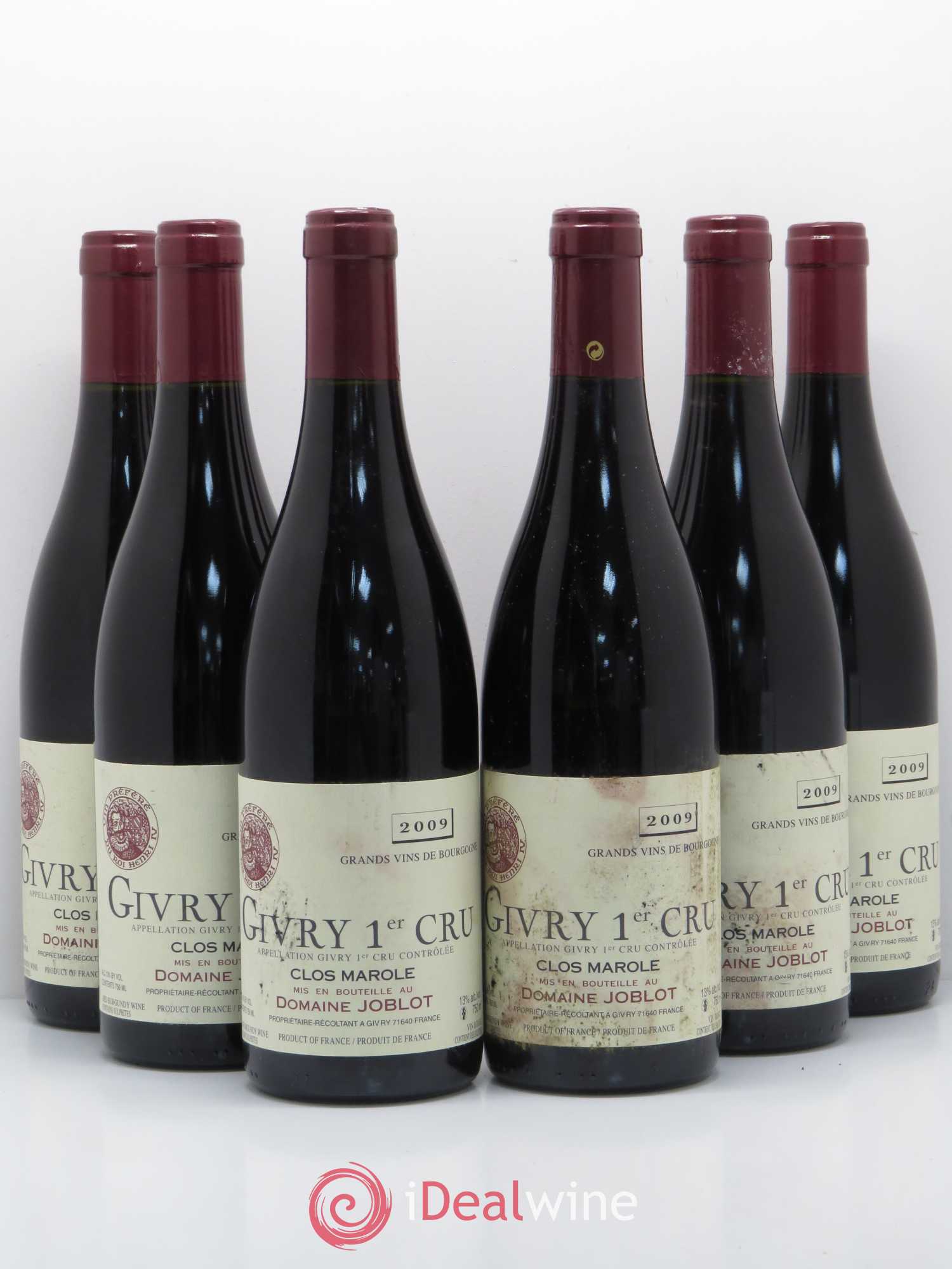 Givry 1er Cru Clos Marole Joblot (Domaine) 2009 - Lot de 6 bouteilles - 0