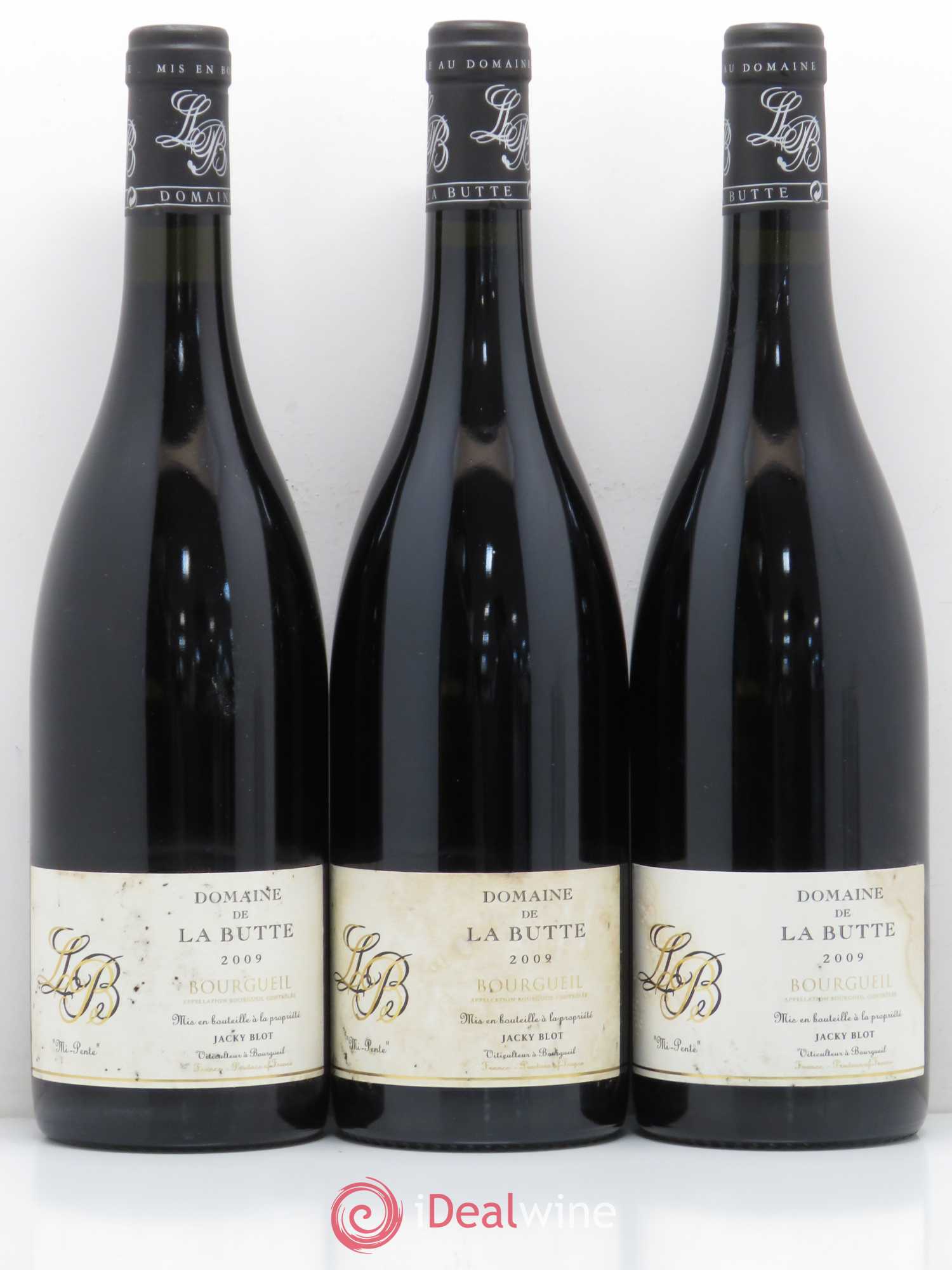 Bourgueil Mi-Pente Domaine de La Butte - Jacky Blot 2009 - Lot de 3 bouteilles - 0