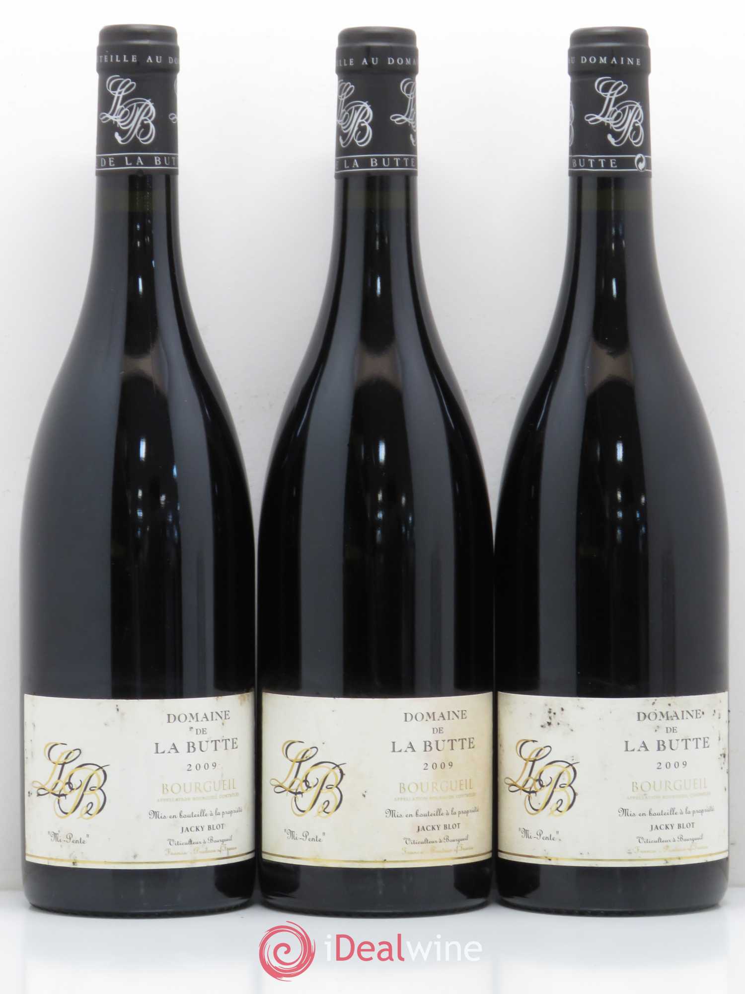 Bourgueil Mi-Pente Domaine de La Butte - Jacky Blot 2009 - Lot de 3 bouteilles - 0
