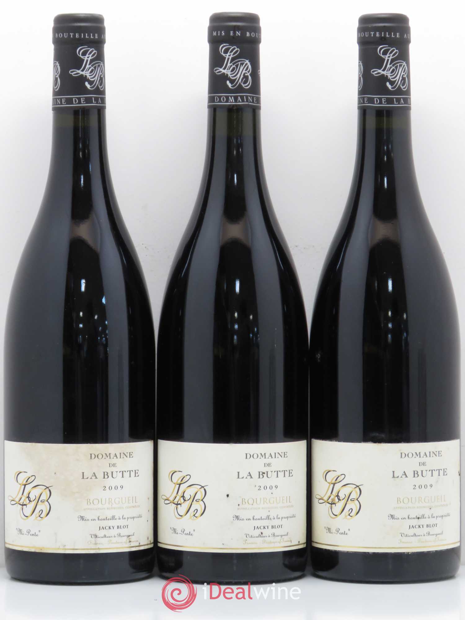 Bourgueil Mi-Pente Domaine de La Butte - Jacky Blot 2009 - Lot de 3 bouteilles - 0
