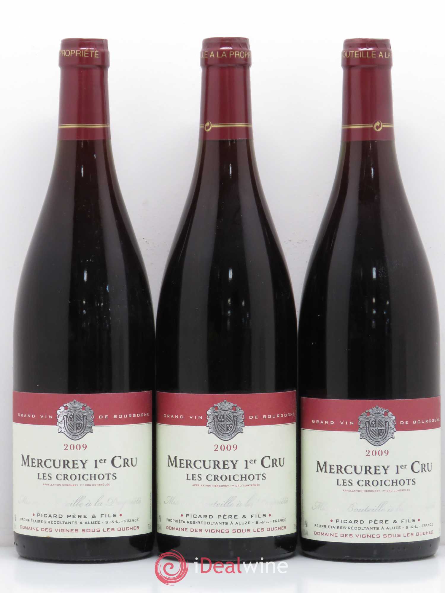 Mercurey Les Croichots Domaine Picard (sans prix de réserve) 2009 - Posten von 6 Flaschen - 1