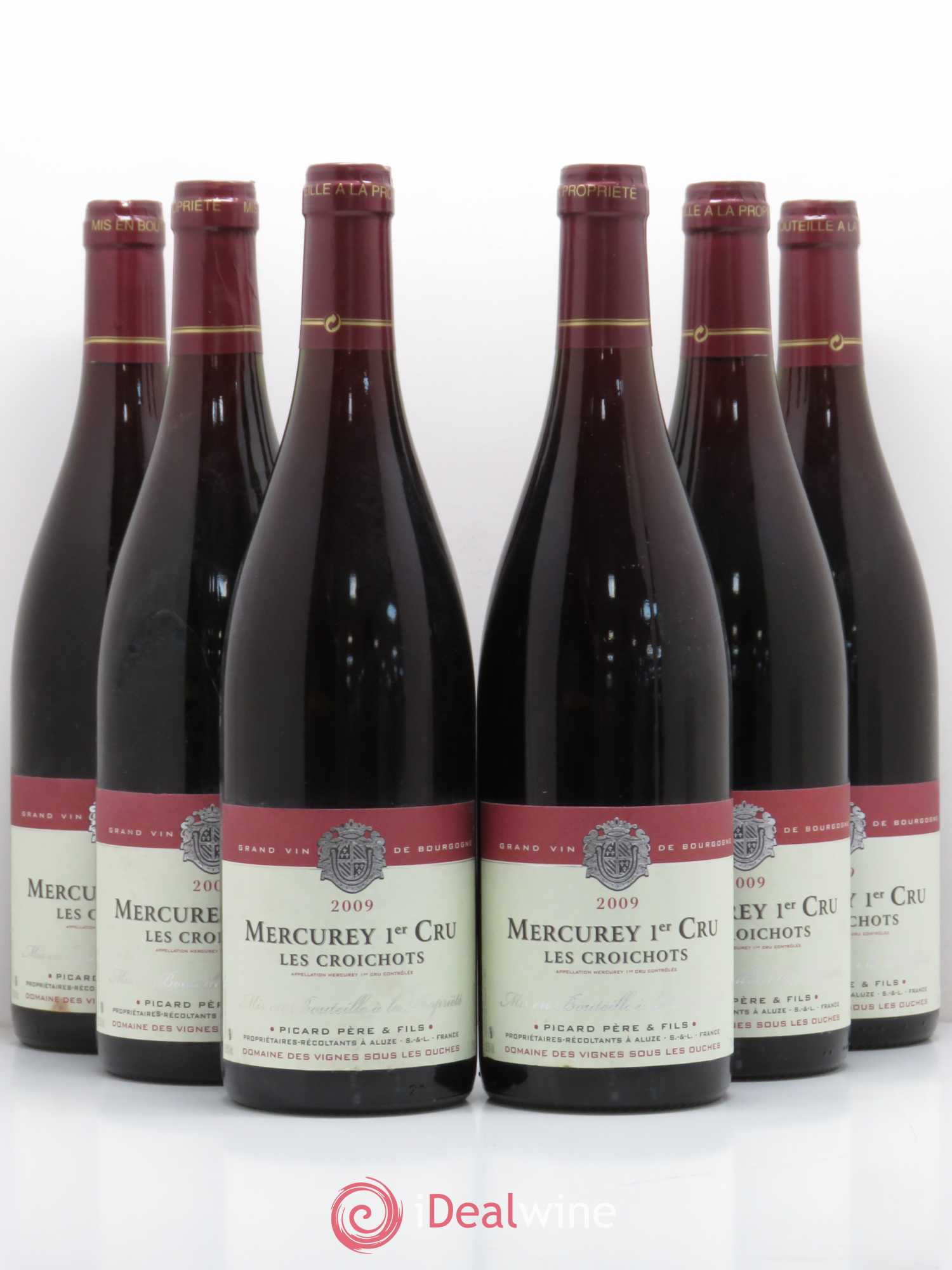 Mercurey Les Croichots Domaine Picard (sans prix de réserve) 2009 - Posten von 6 Flaschen - 0