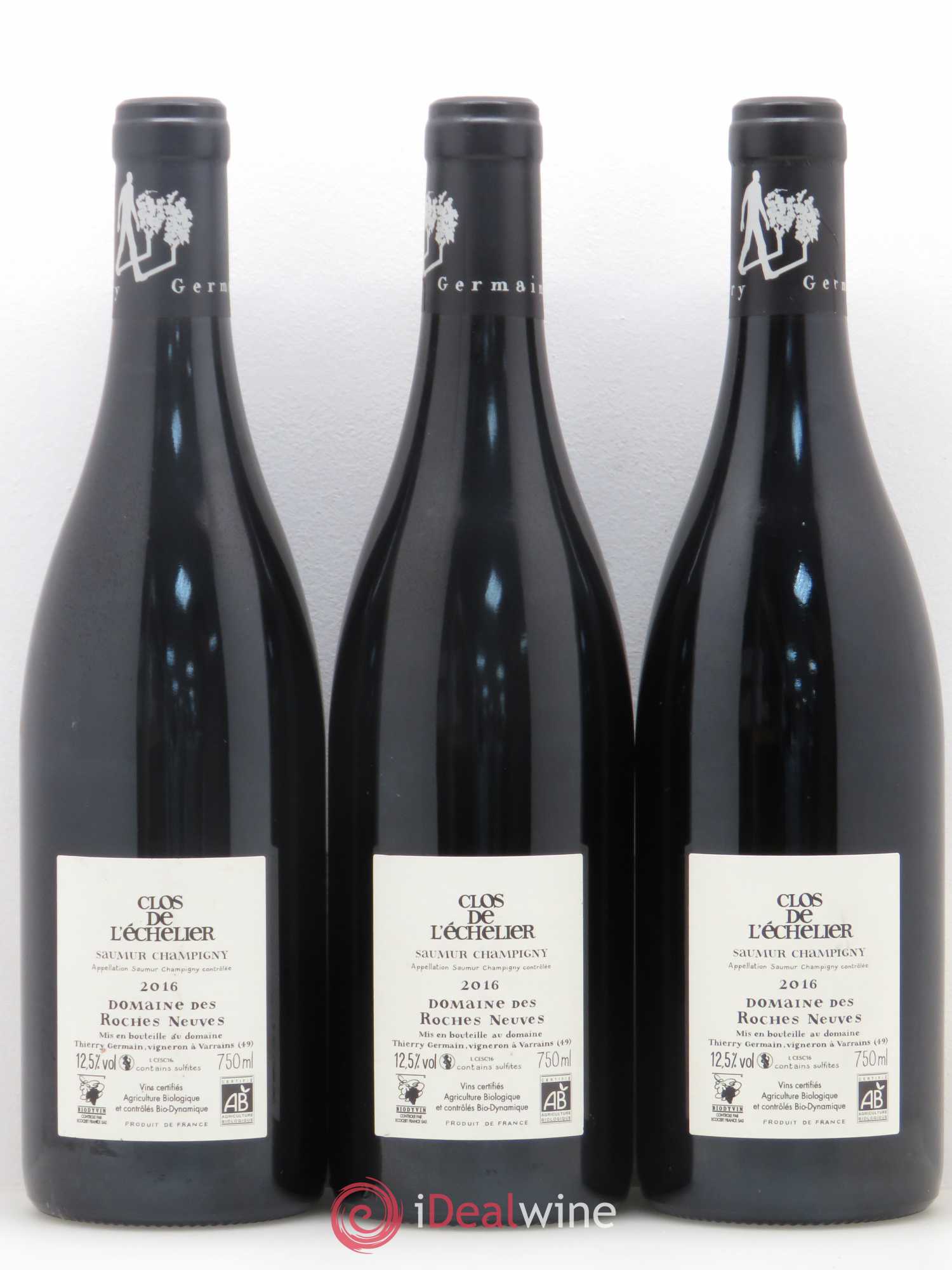 Saumur-Champigny Clos de l'Echelier Domaine des Roches Neuves - Thierry Germain 2016 - Lot de 3 bouteilles - 1