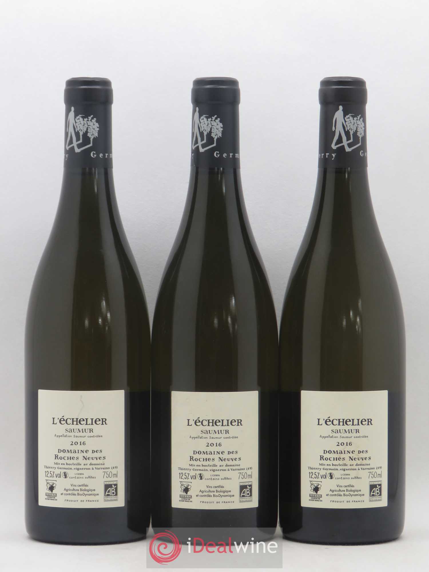 Saumur l'Echelier Domaine des Roches Neuves - Thierry Germain 2016 - Lot de 3 bouteilles - 1