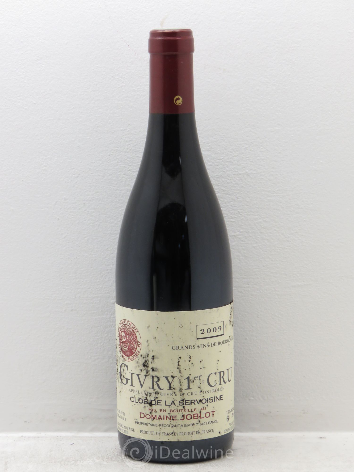 Givry 1er Cru Servoisine Joblot (Domaine) 2009 - Lot de 6 bouteilles - 0