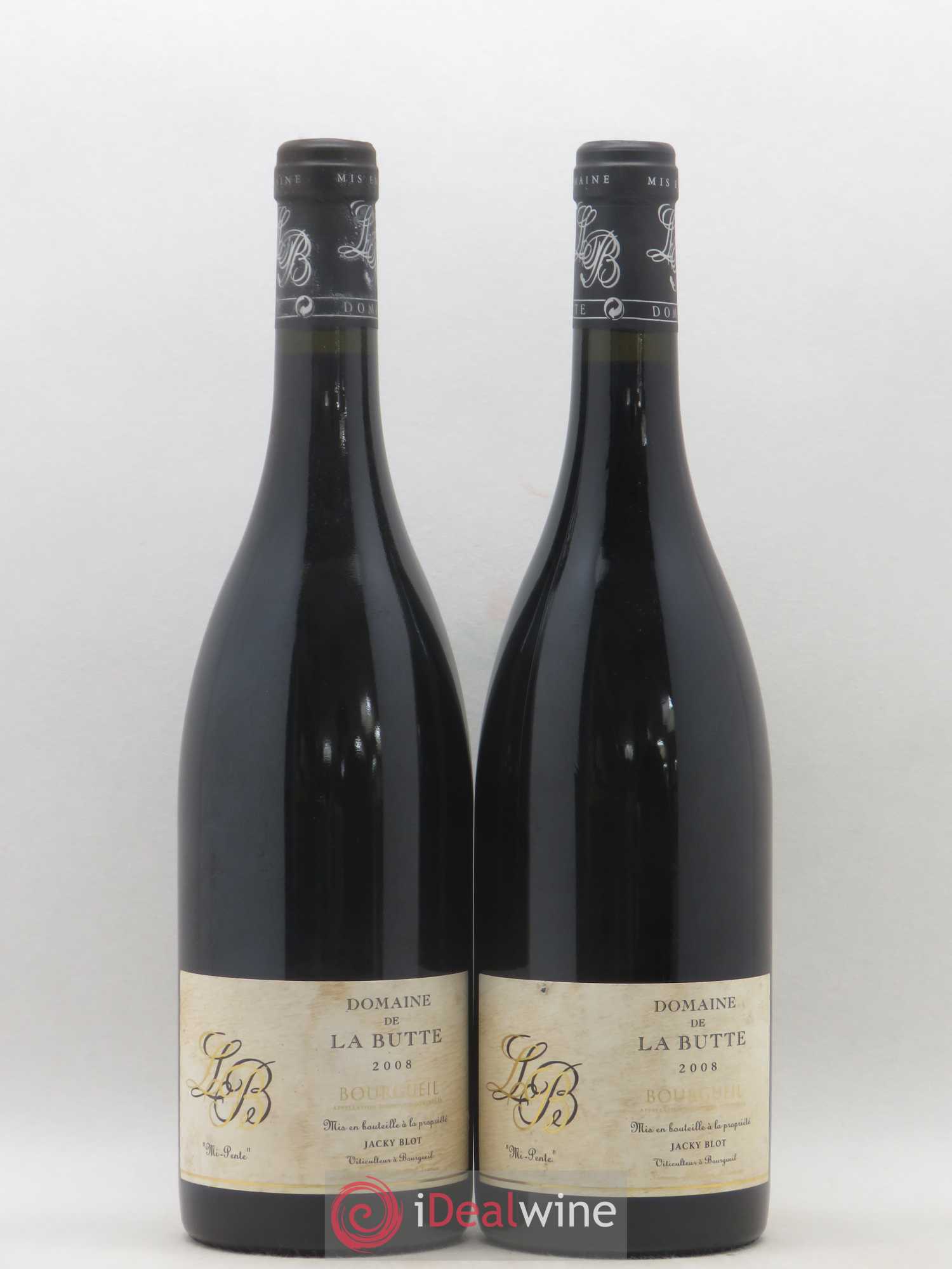 Bourgueil Mi-Pente Domaine de La Butte - Jacky Blot 2008 - Lot de 2 bouteilles - 0