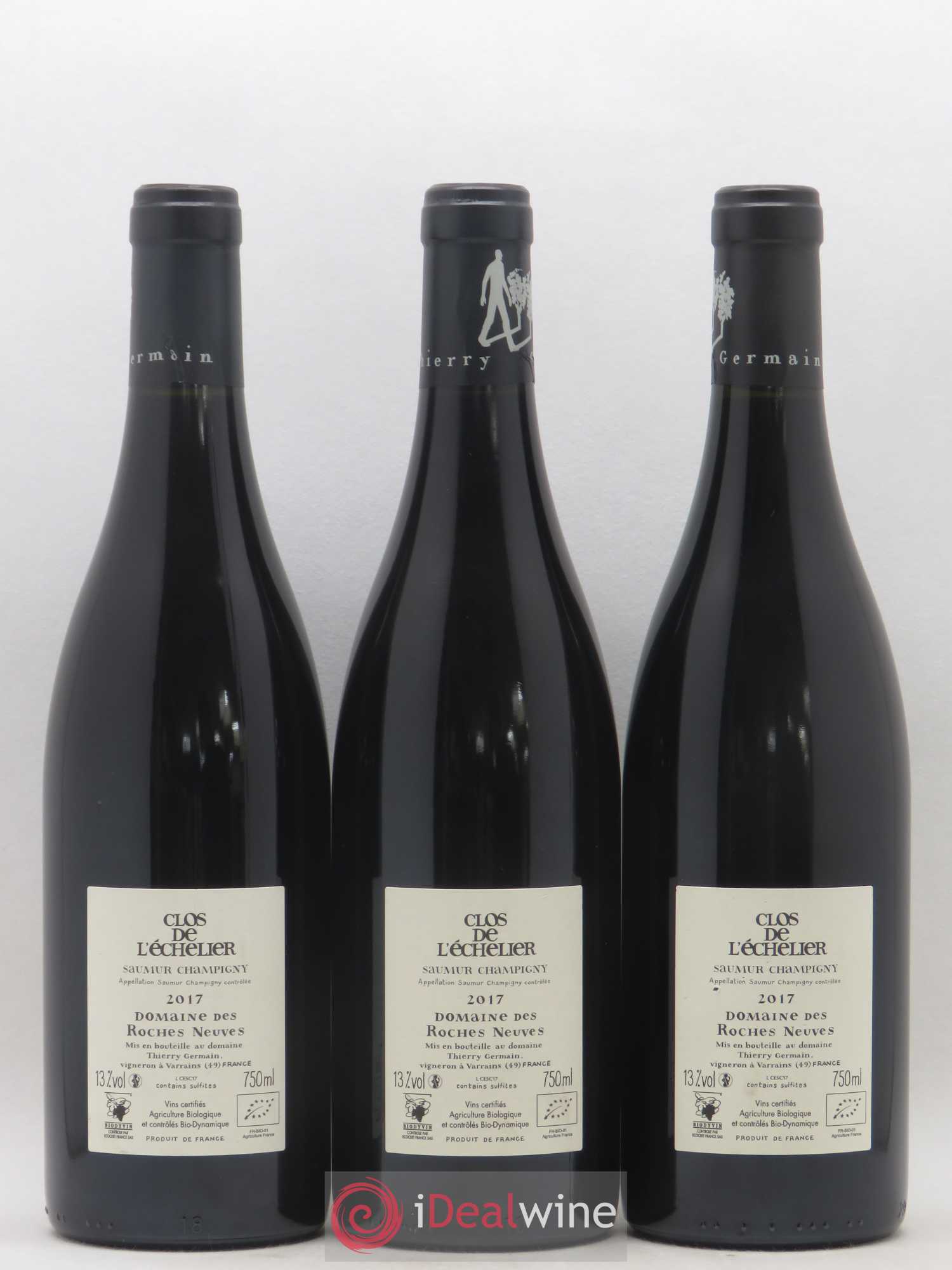 Saumur-Champigny Clos de l'Echelier Domaine des Roches Neuves - Thierry Germain 2017 - Lotto di 3 bottiglie - 1