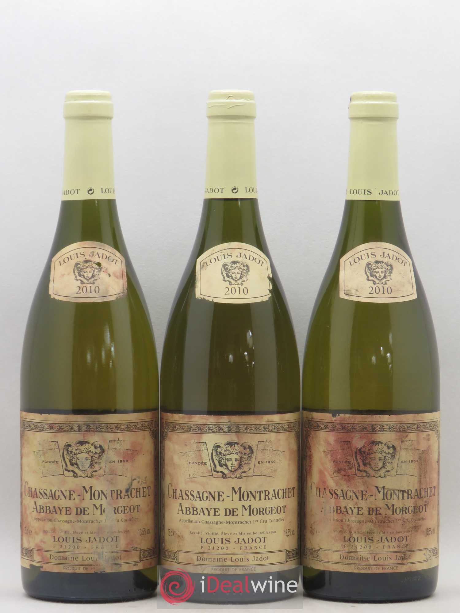 Chassagne-Montrachet 1er Cru Abbaye de Morgeot Domaine Louis Jadot 2010 - Lot de 3 bouteilles - 0