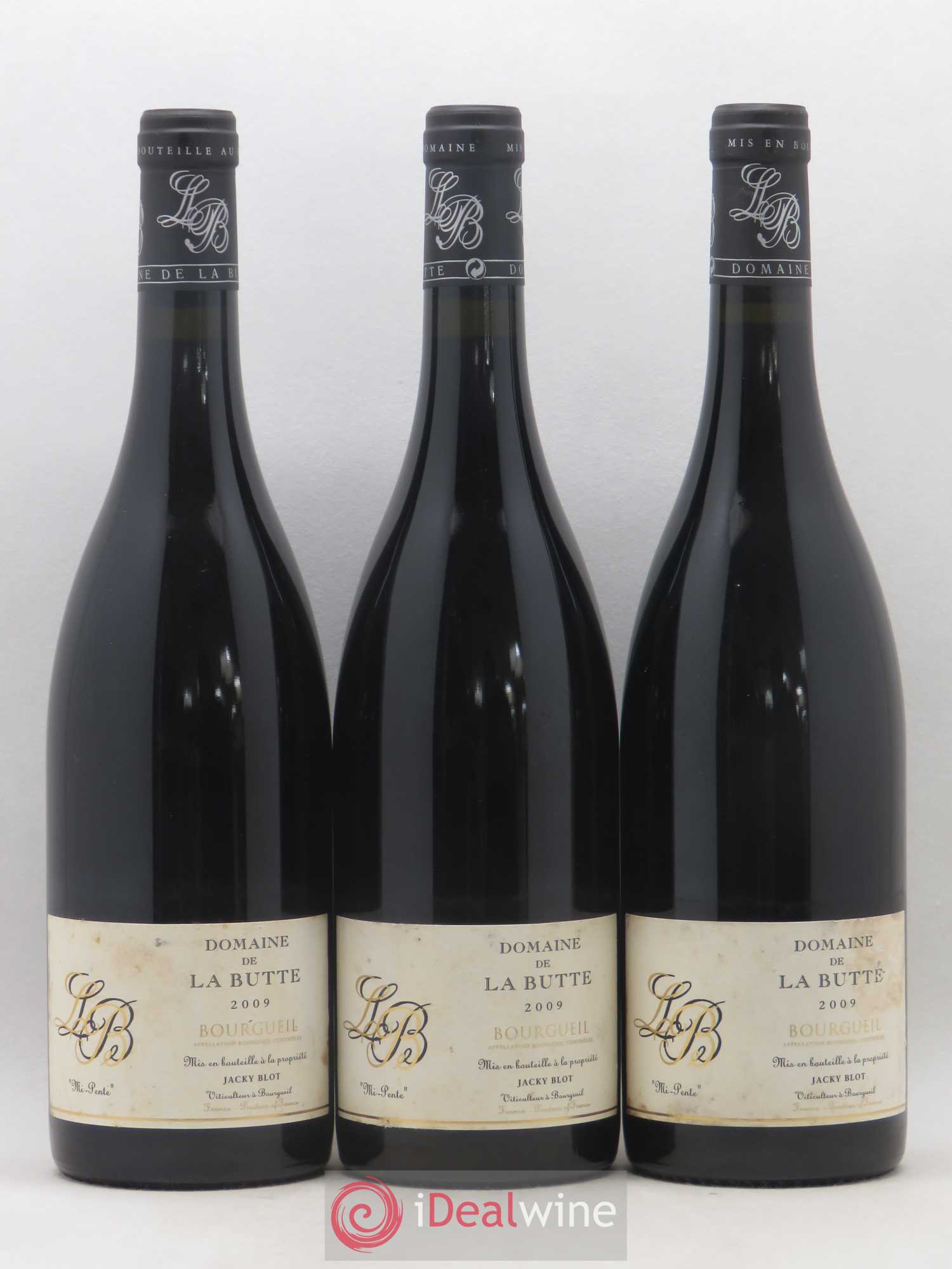 Bourgueil Mi-Pente Domaine de La Butte - Jacky Blot 2009 - Lot de 3 bouteilles - 0