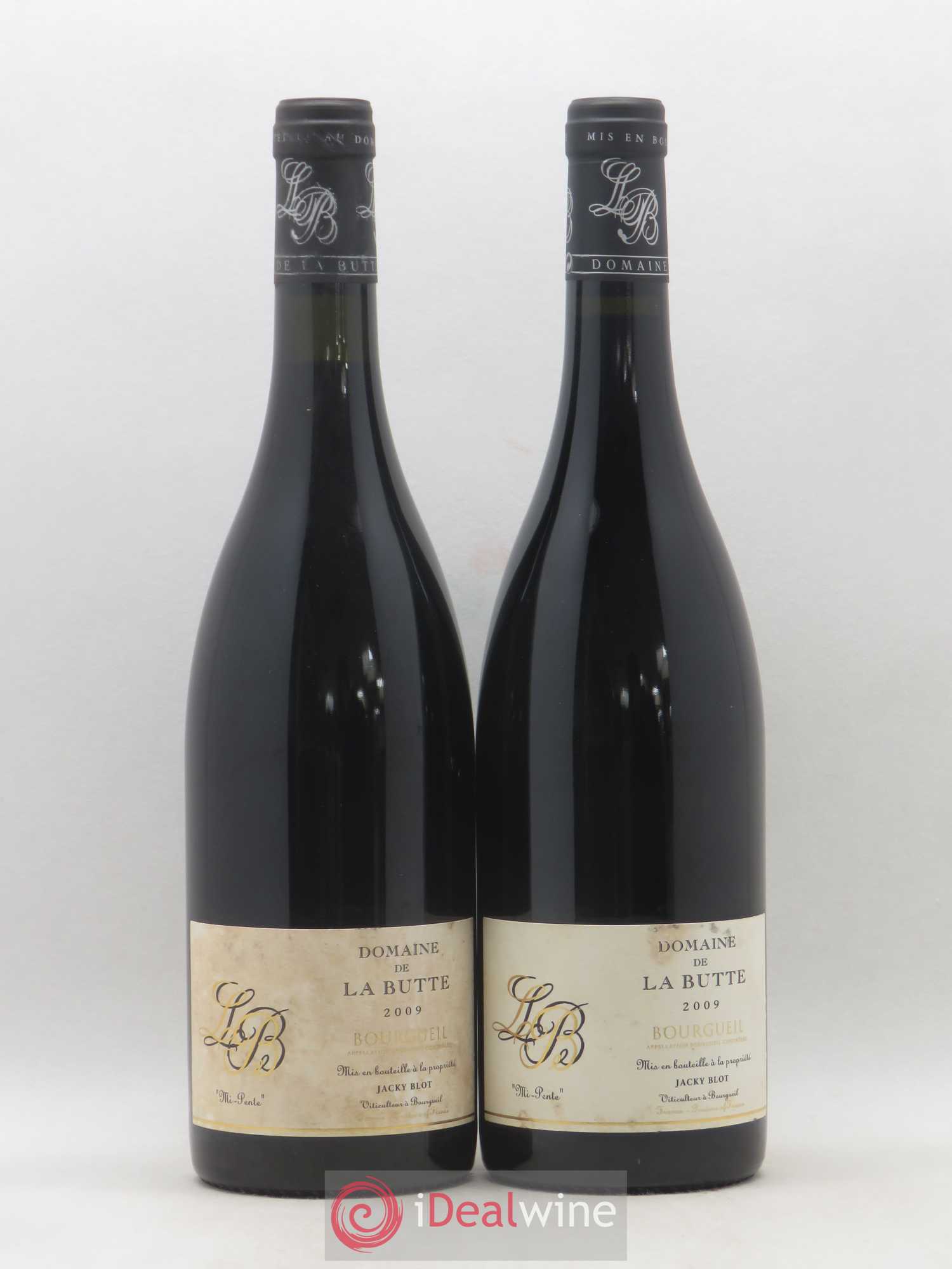 Bourgueil Mi-Pente Domaine de La Butte - Jacky Blot 2009 - Lot de 2 bouteilles - 0