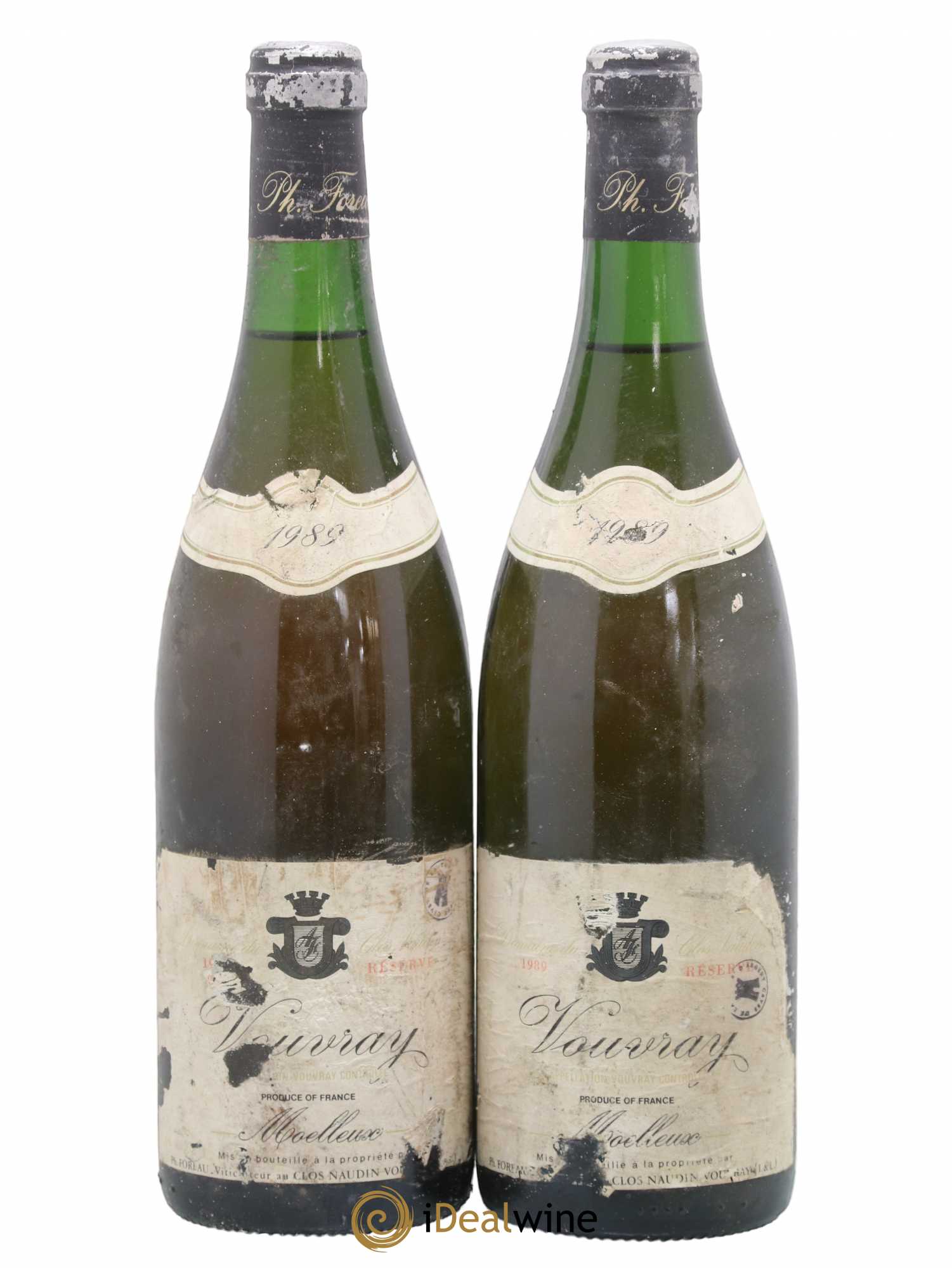 Vouvray Moelleux Réserve Clos Naudin - Philippe Foreau 1989 - Lotto di 2 bottiglie - 0