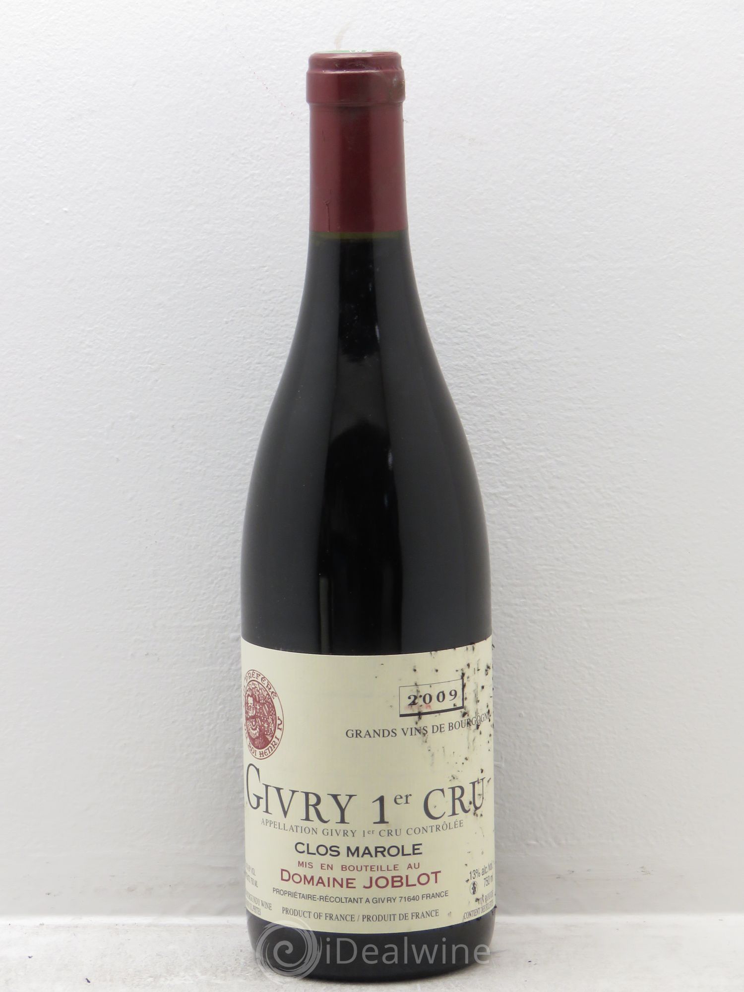 Givry 1er Cru Clos Marole Joblot (Domaine) 2009 - Lot de 12 bouteilles - 0