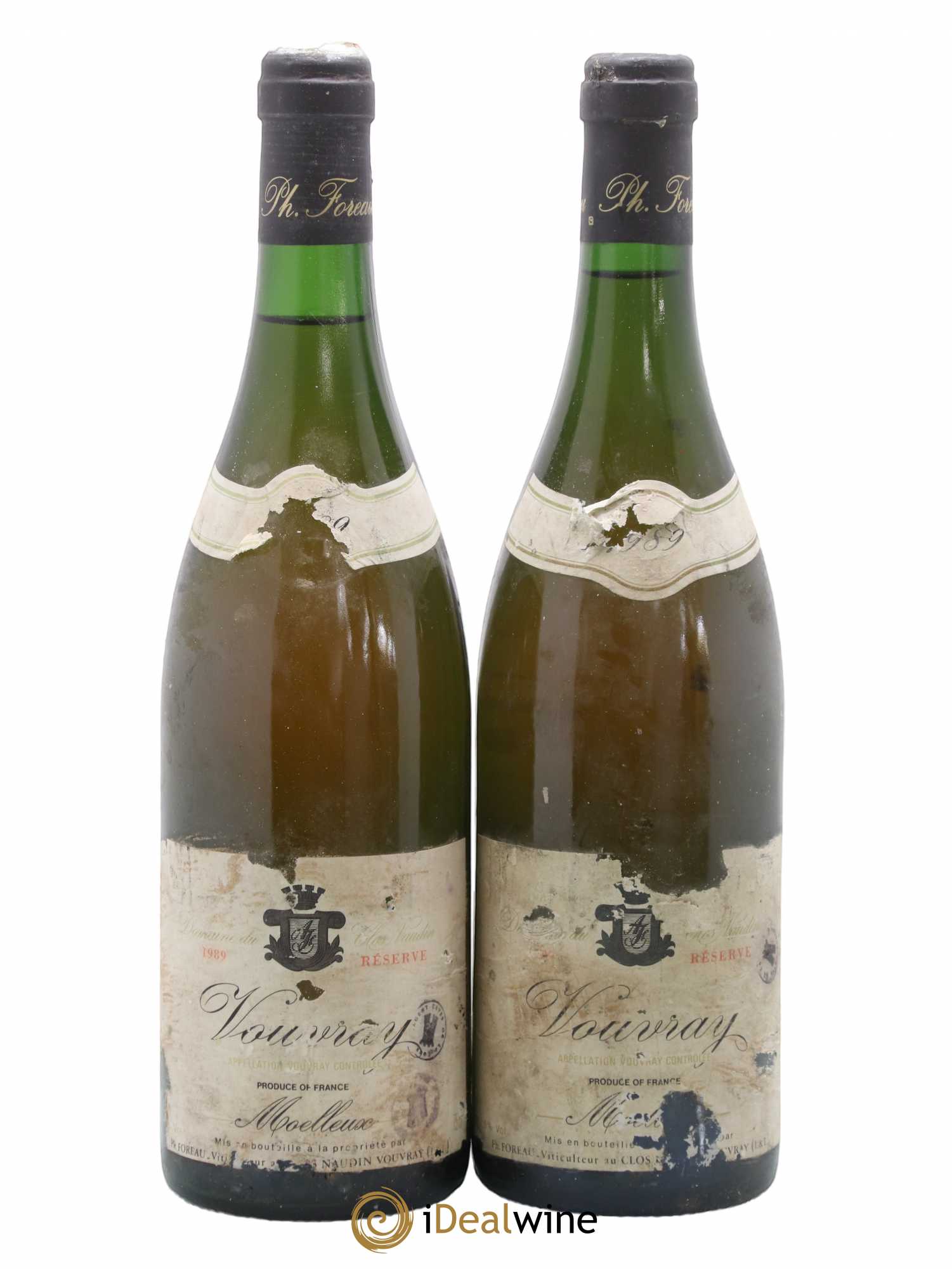 Vouvray Moelleux Réserve Clos Naudin - Philippe Foreau 1989 - Lotto di 2 bottiglie - 0