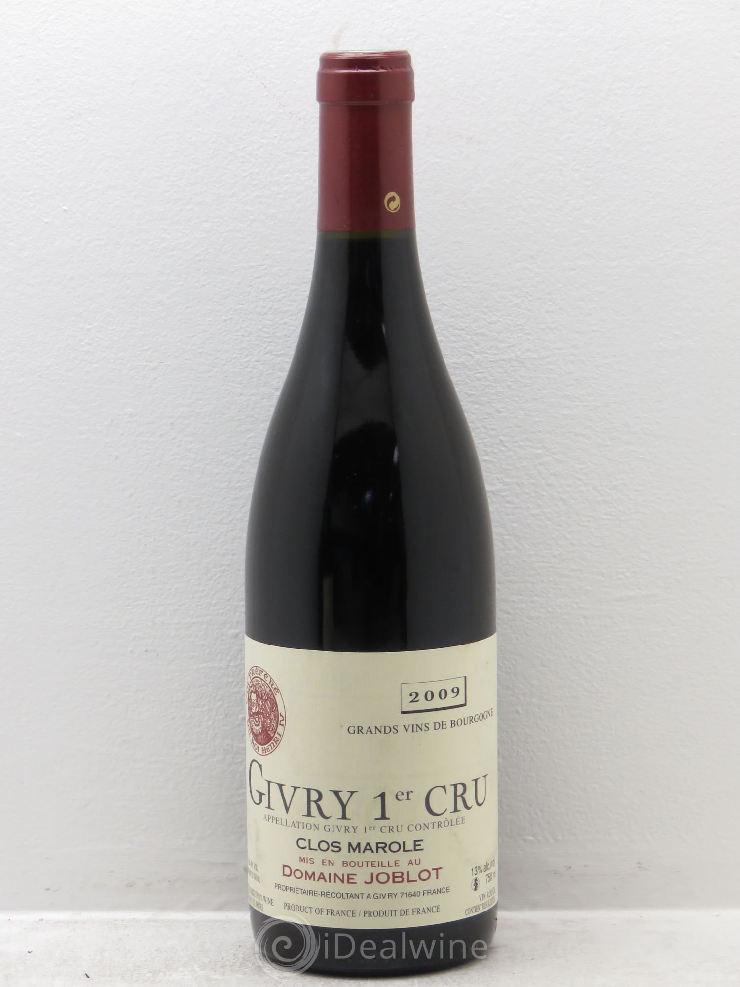 Givry 1er Cru Clos Marole Joblot (Domaine) 2009 - Lot de 6 bouteilles - 0
