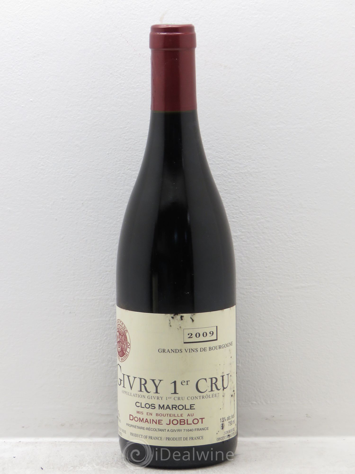 Givry 1er Cru Clos Marole Joblot (Domaine) 2009 - Lot de 6 bouteilles - 0