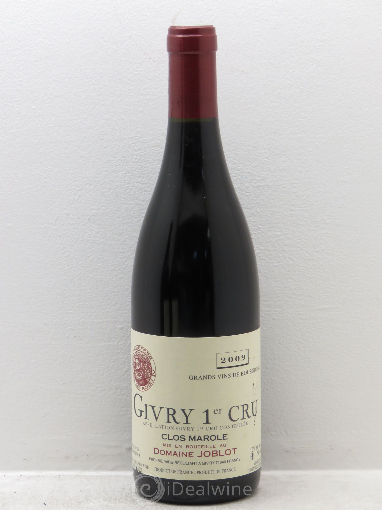 Givry 1er Cru Clos Marole Joblot (Domaine) 2009 - Lot de 6 bouteilles - 0