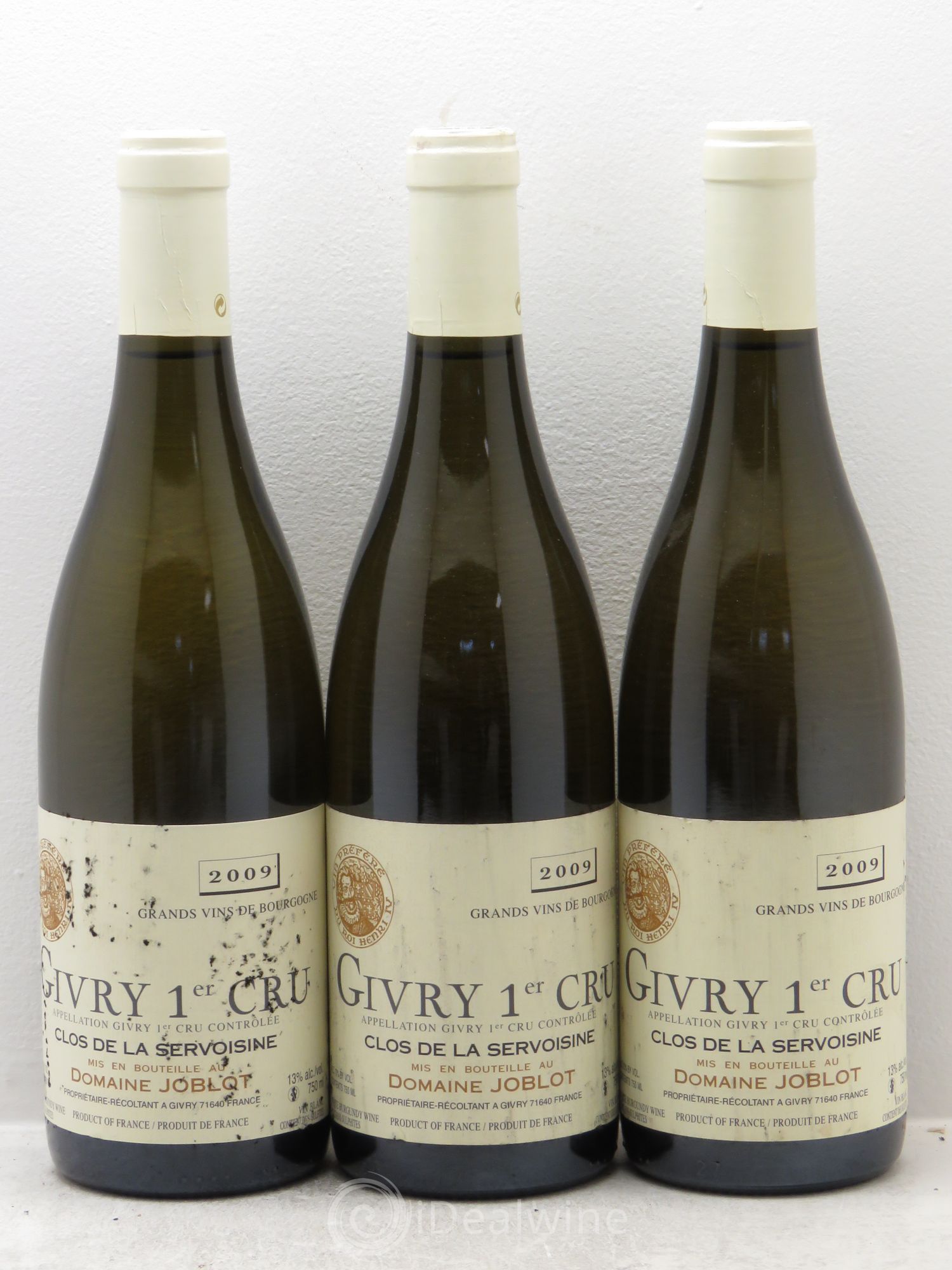 Givry 1er Cru Servoisine Joblot (Domaine) 2009 - Lot de 3 bouteilles - 0