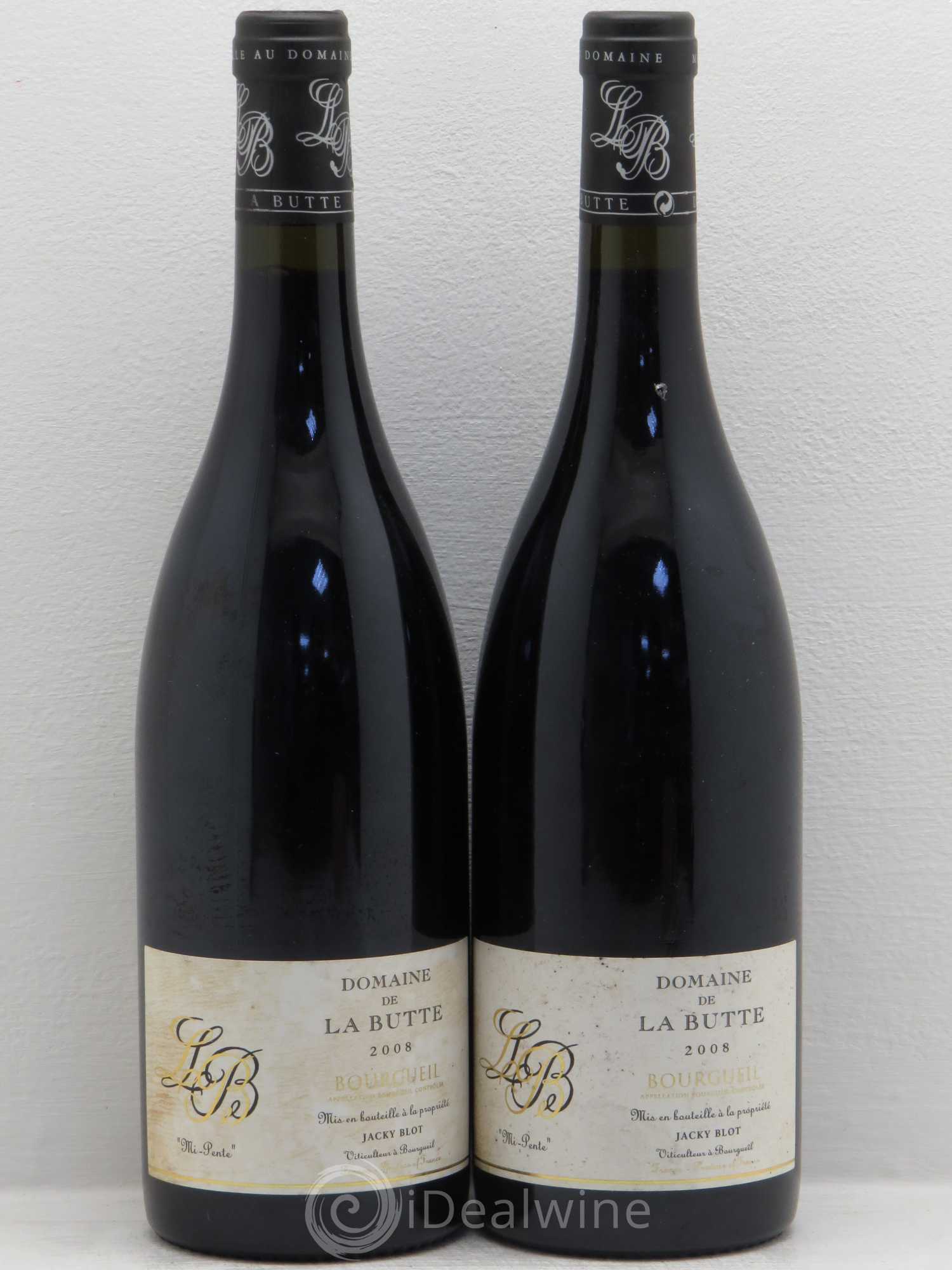 Bourgueil Mi-Pente Domaine de La Butte - Jacky Blot 2008 - Lot de 2 bouteilles - 0