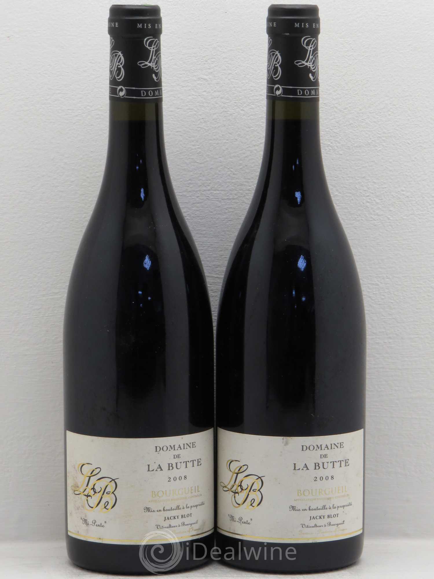 Bourgueil Mi-Pente Domaine de La Butte - Jacky Blot 2008 - Lot de 2 bouteilles - 0