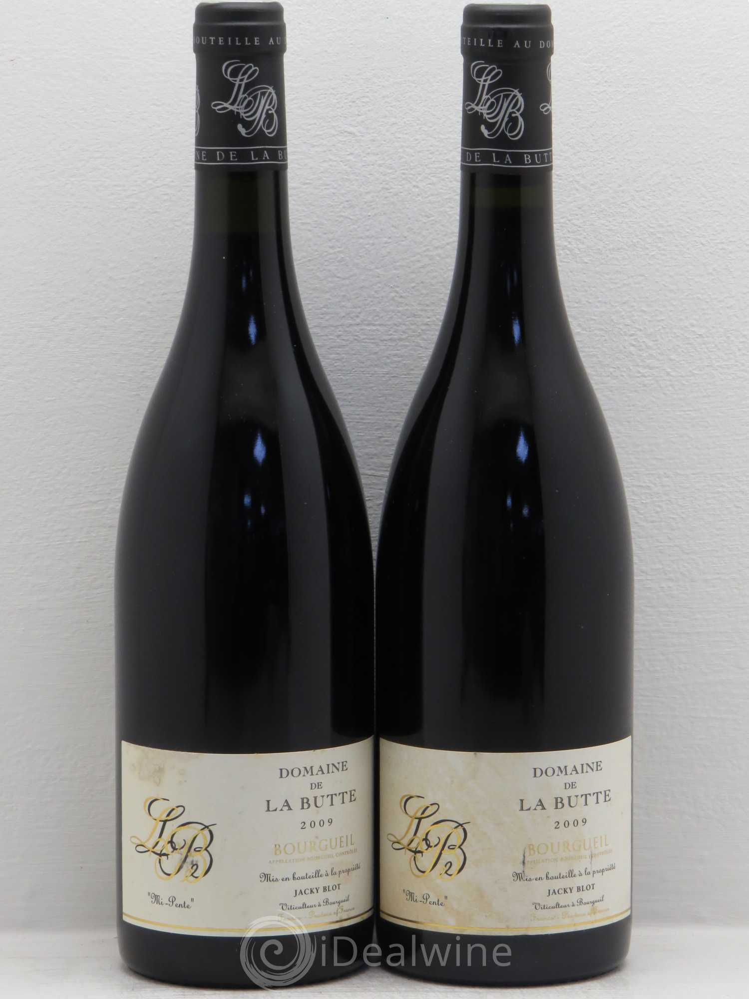 Bourgueil Mi-Pente Domaine de La Butte - Jacky Blot 2009 - Lot de 2 bouteilles - 0