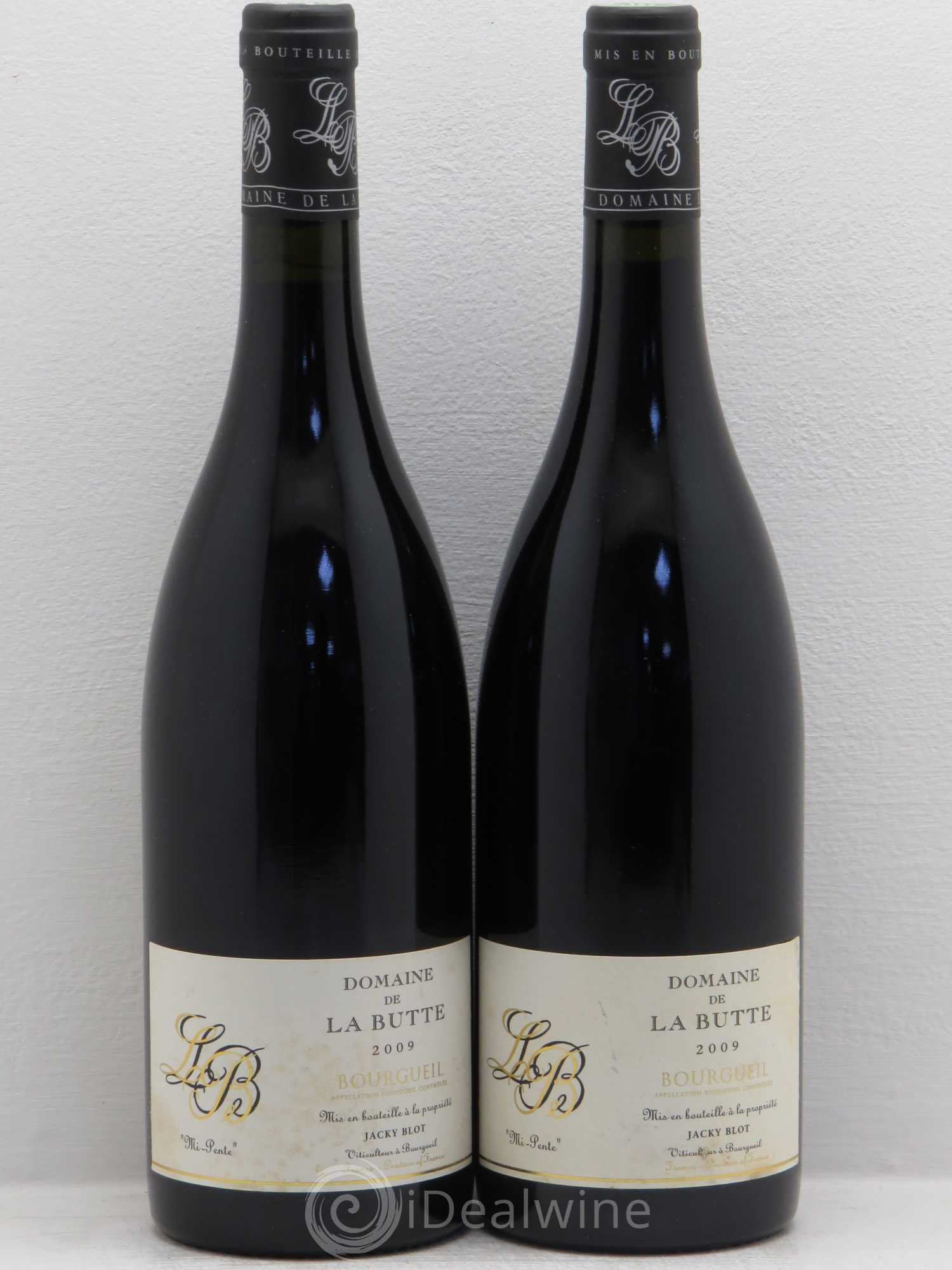 Bourgueil Mi-Pente Domaine de La Butte - Jacky Blot 2009 - Lot de 2 bouteilles - 0