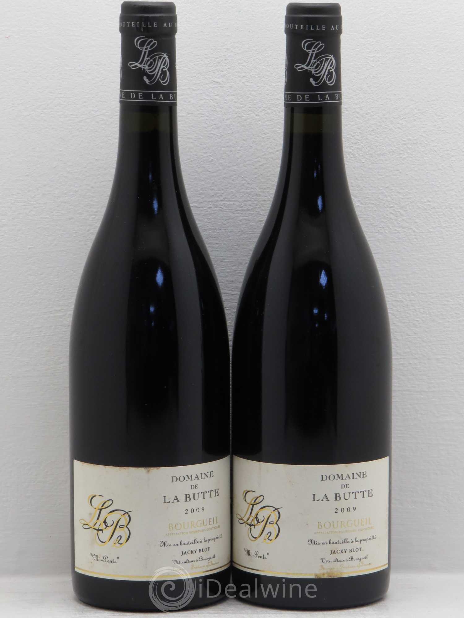 Bourgueil Mi-Pente Domaine de La Butte - Jacky Blot 2009 - Lot de 2 bouteilles - 0