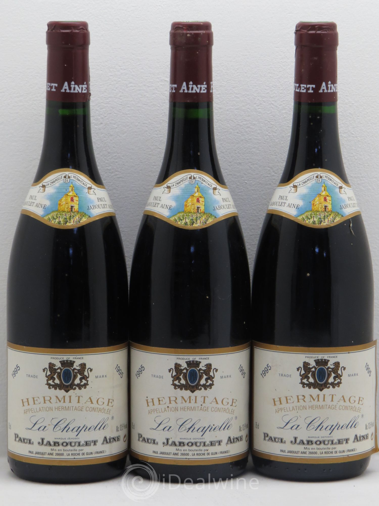 Hermitage La Chapelle Paul Jaboulet Ainé 1995 - Lot de 3 bouteilles - 0