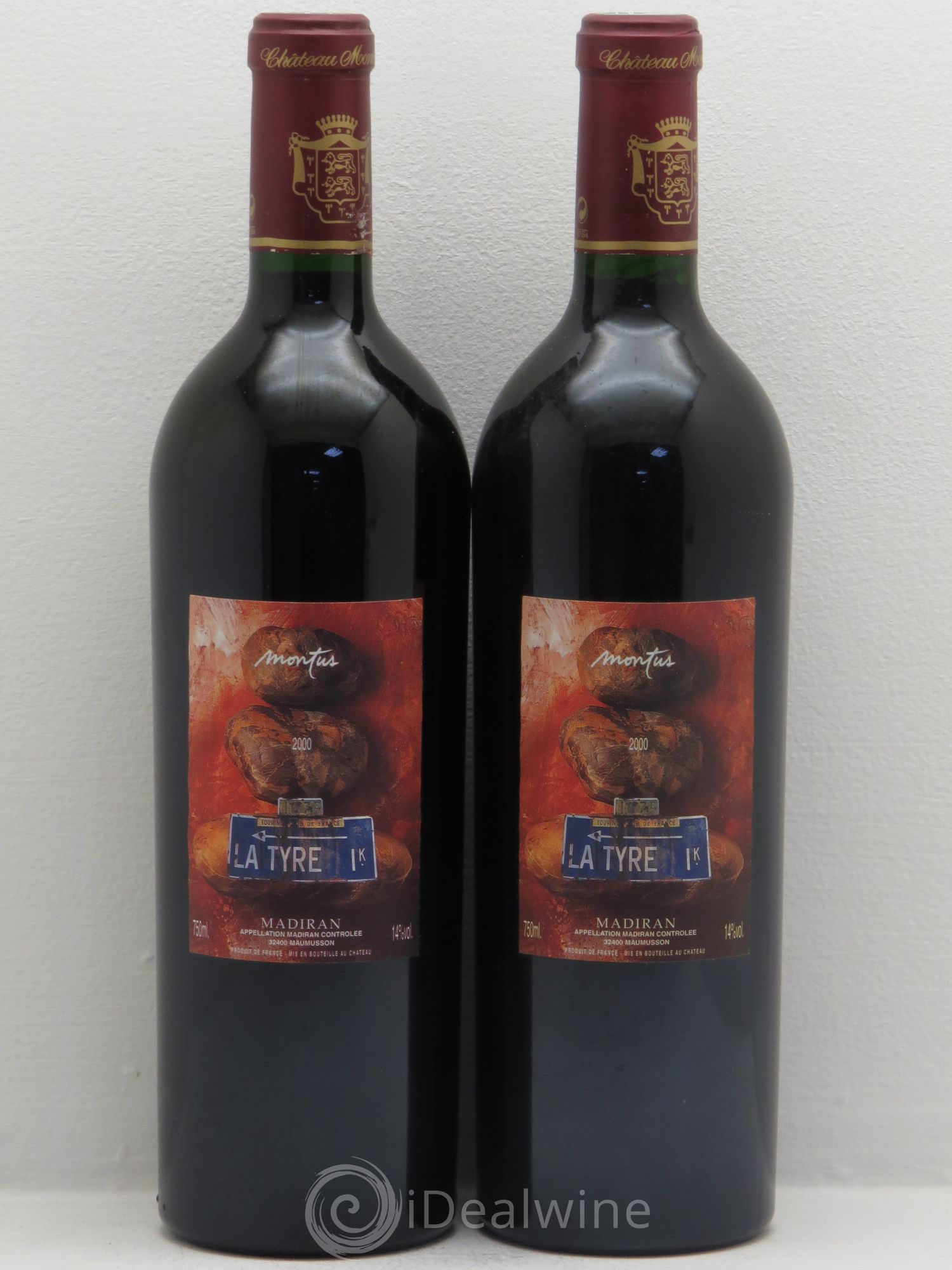 Madiran Château Montus-La Tyre Alain Brumont 2000 - Lot de 2 bouteilles - 0