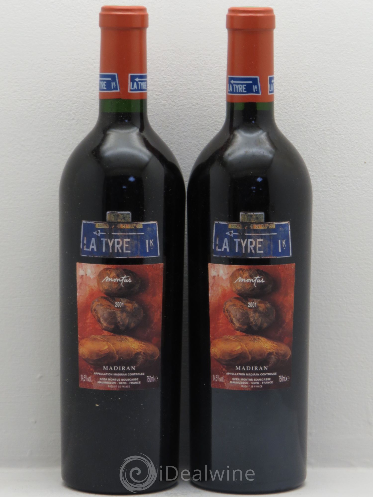 Madiran Château Montus-La Tyre Alain Brumont 2001 - Lot de 2 bouteilles - 0