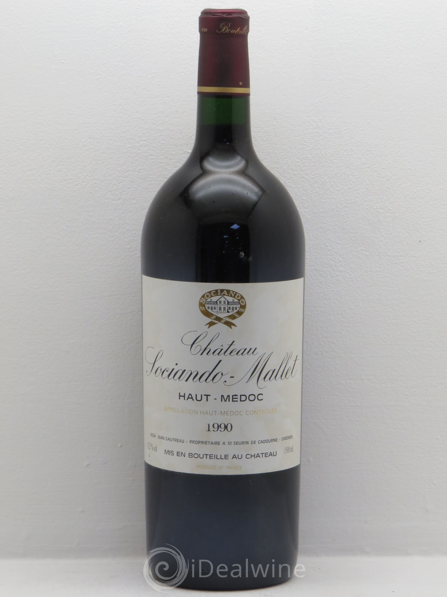 Château Sociando Mallet 1990 - Lot de 1 magnum - 0
